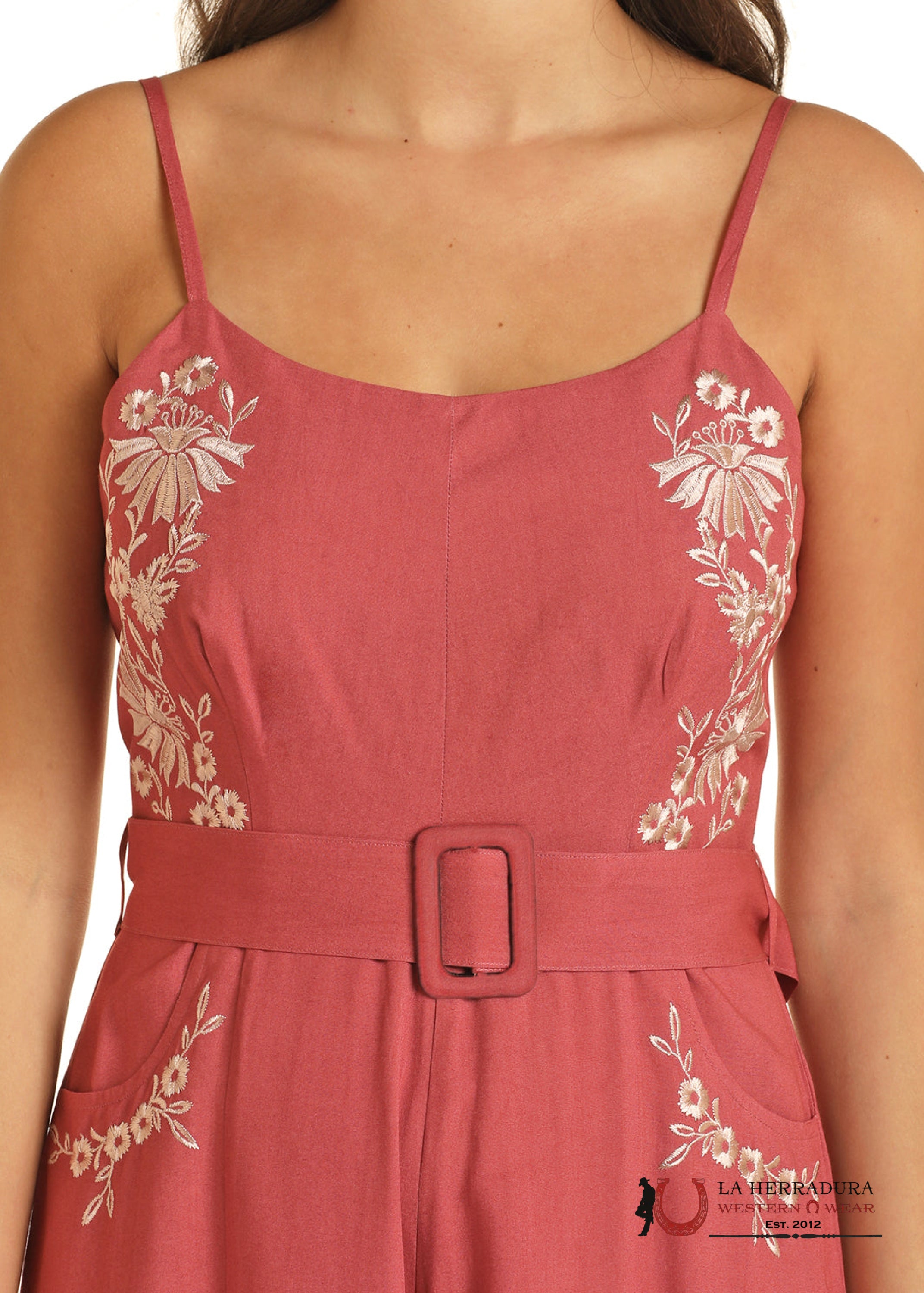 WOMEN’S ROSE/MAUVE EMBROIDERED JUMPSUIT - BWR6J03919 ROPA MUJERES