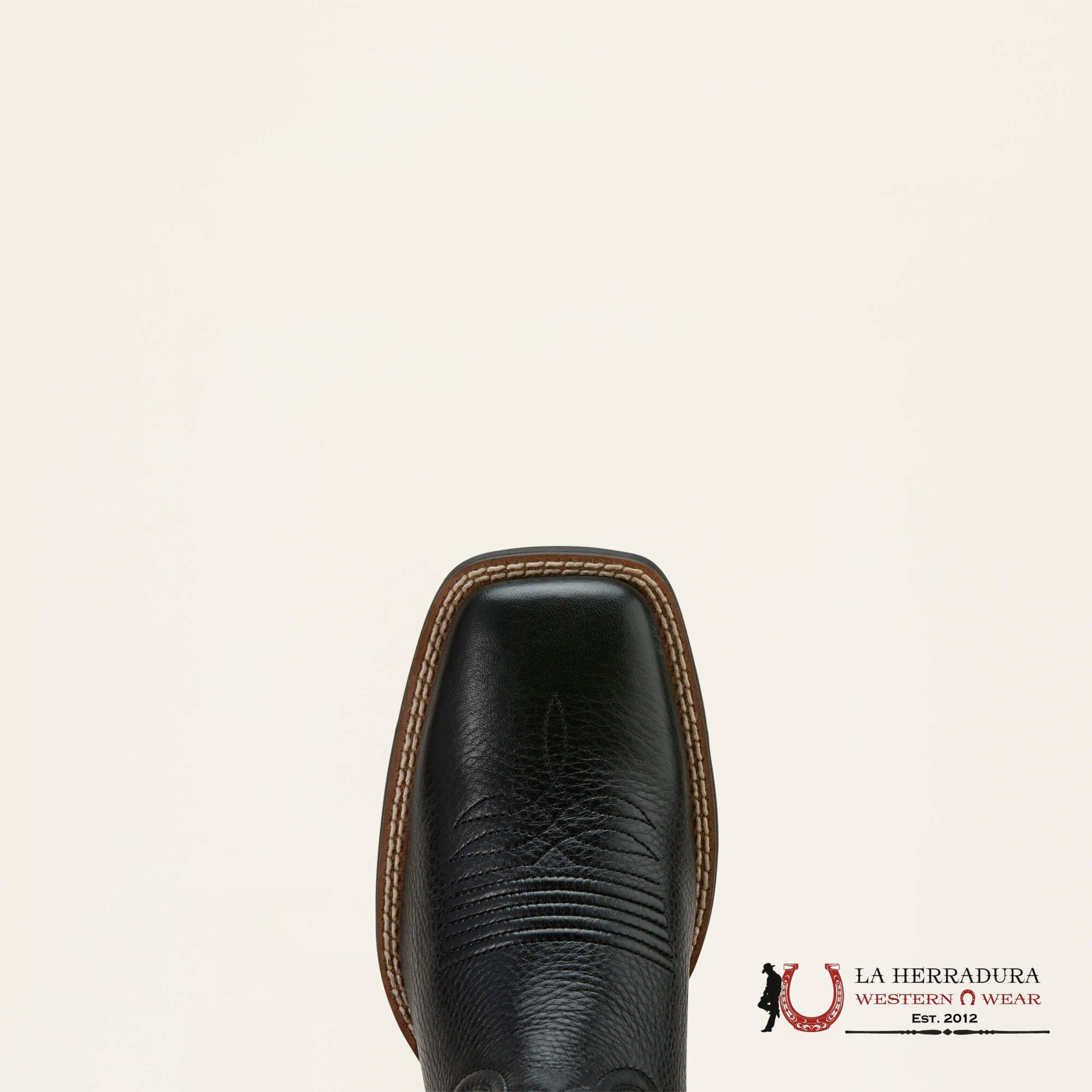 WOMENS ROUND UP WIDE SQUARE TOE ARIAT ROUND UP BLACK DEERTAN 10061222 BOTAS MUJERES