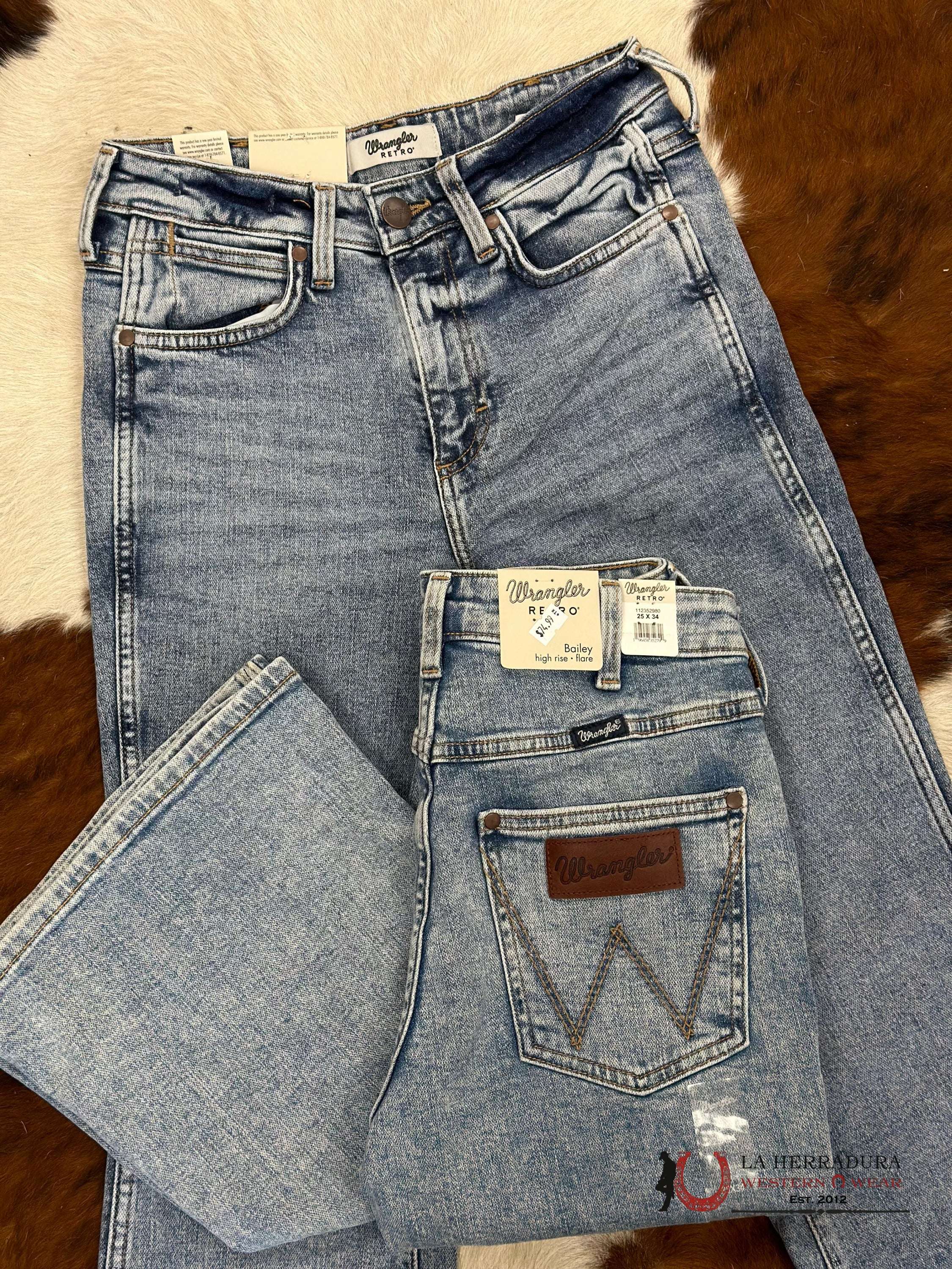 Womens Wrangler Bailey Acid Wash Flare Jean Ropa Mujeres