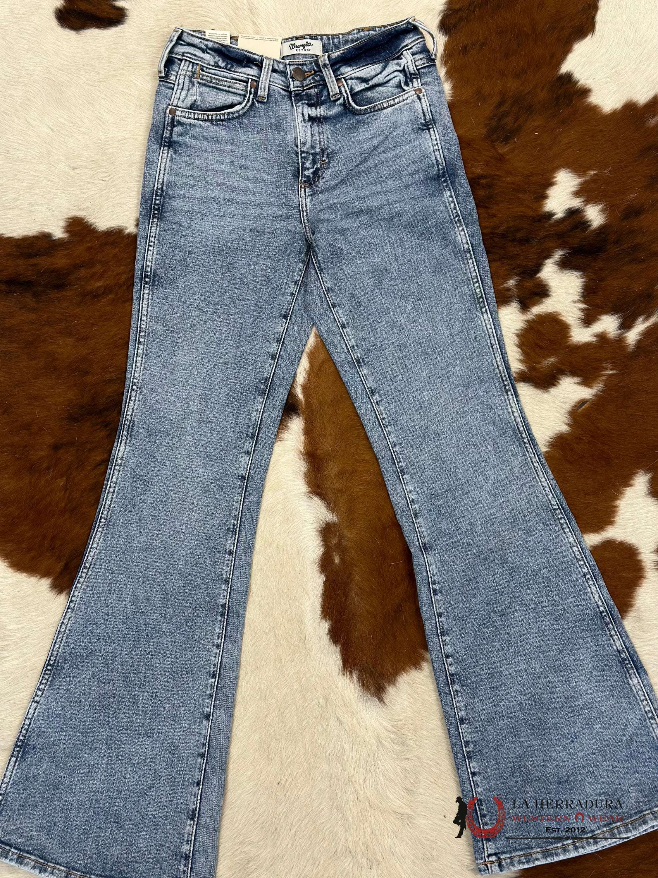 Womens Wrangler Bailey Acid Wash Flare Jean Ropa Mujeres