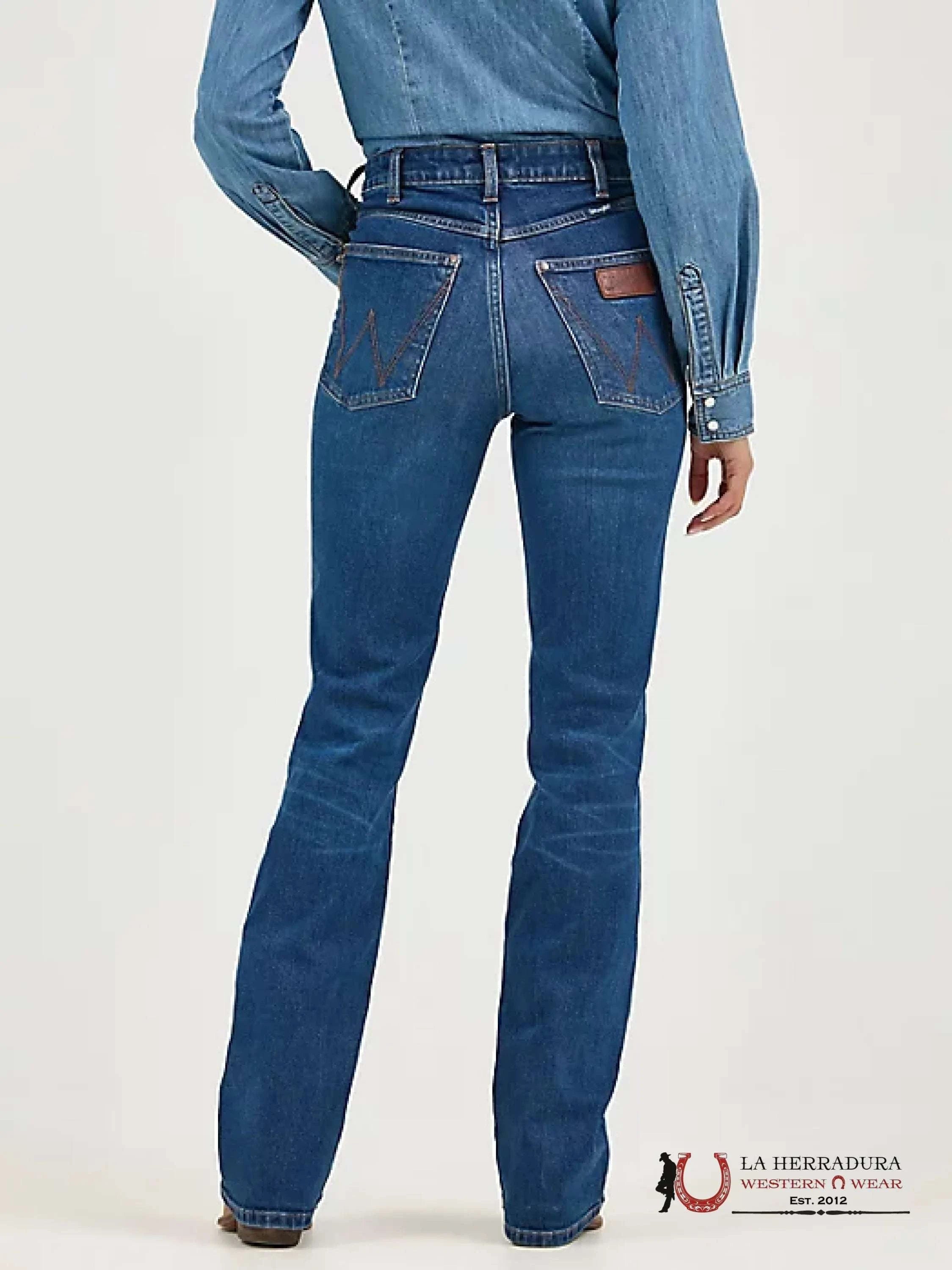 WOMENS WRANGLER BAILEY HIGH RISE BOOTCUT DARK WASH 112352982 ROPA MUJERES