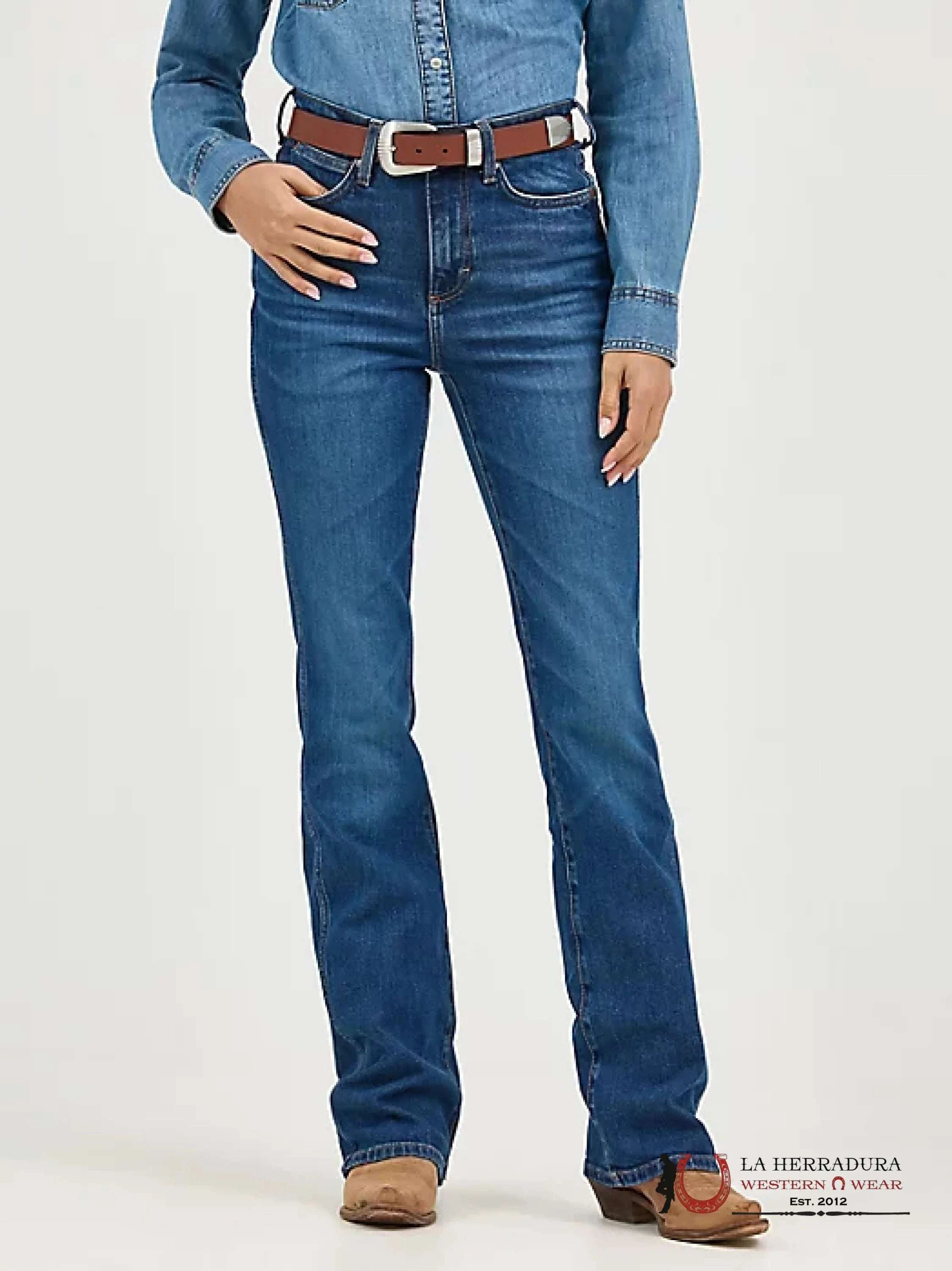 WOMENS WRANGLER BAILEY HIGH RISE BOOTCUT DARK WASH 112352982 ROPA MUJERES