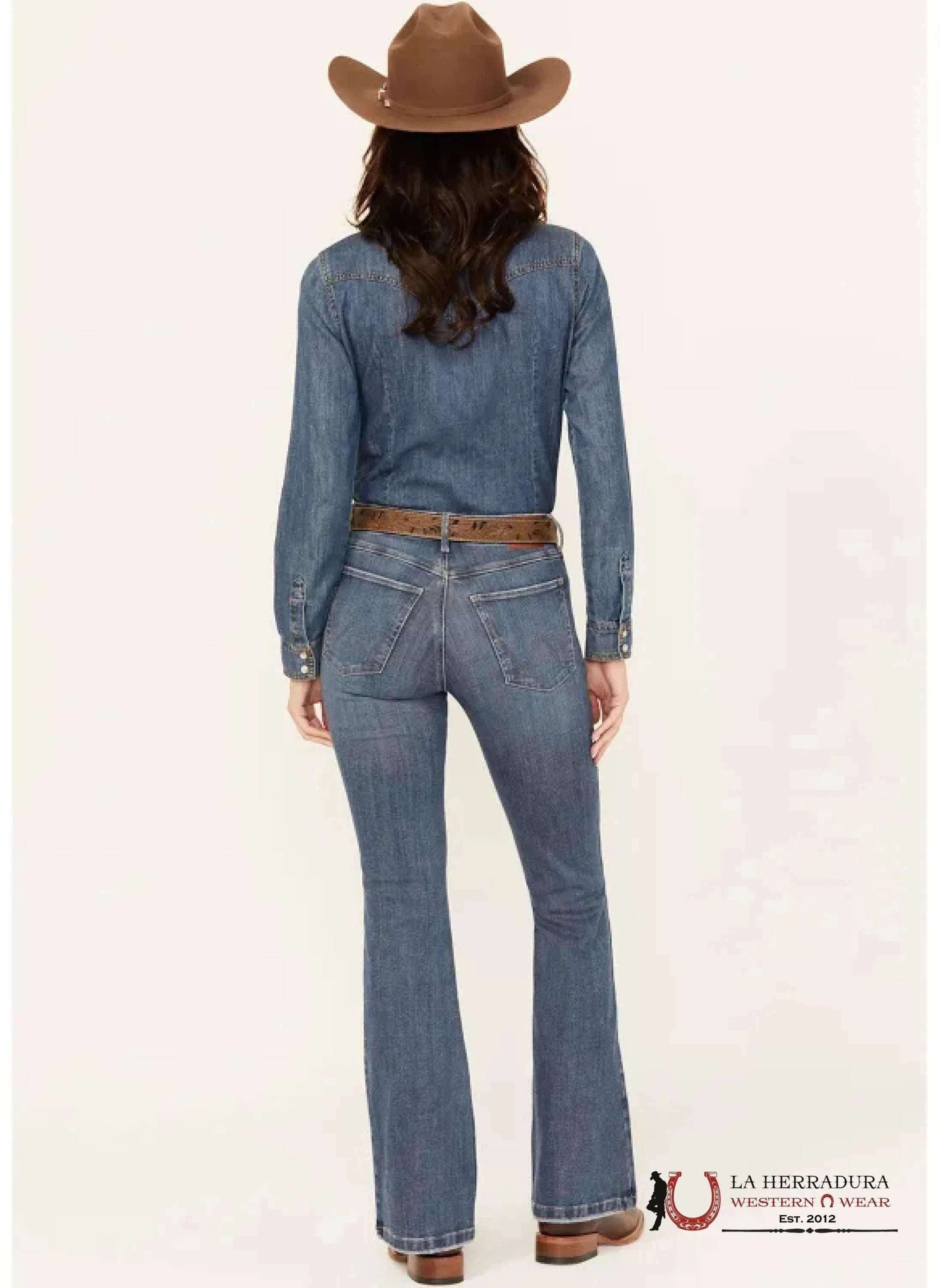 Womens Wrangler Bespoke Flare Jeans Ropa Mujeres