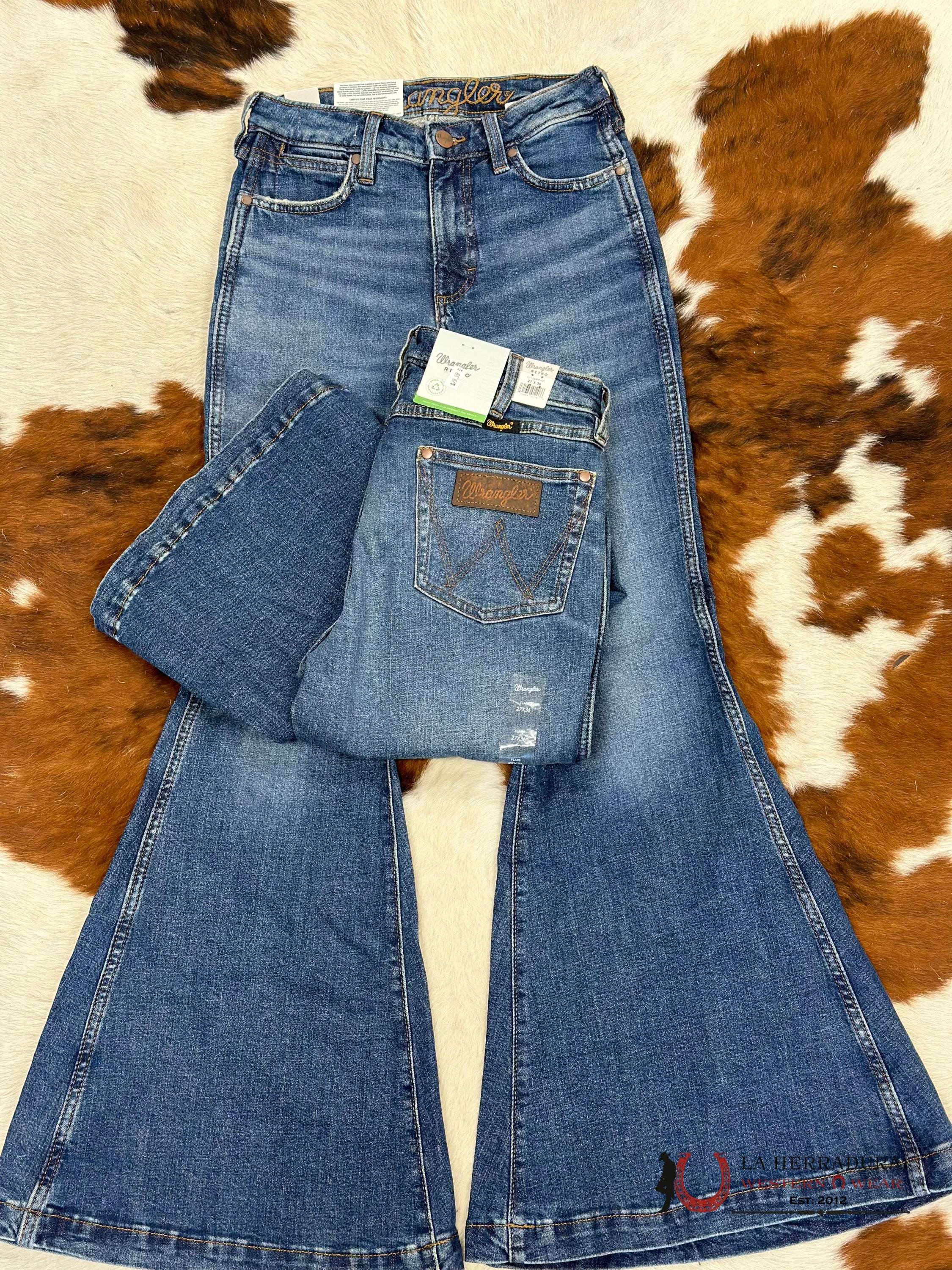 Womens Wrangler Classic Blue Flare Jean Ropa Mujeres