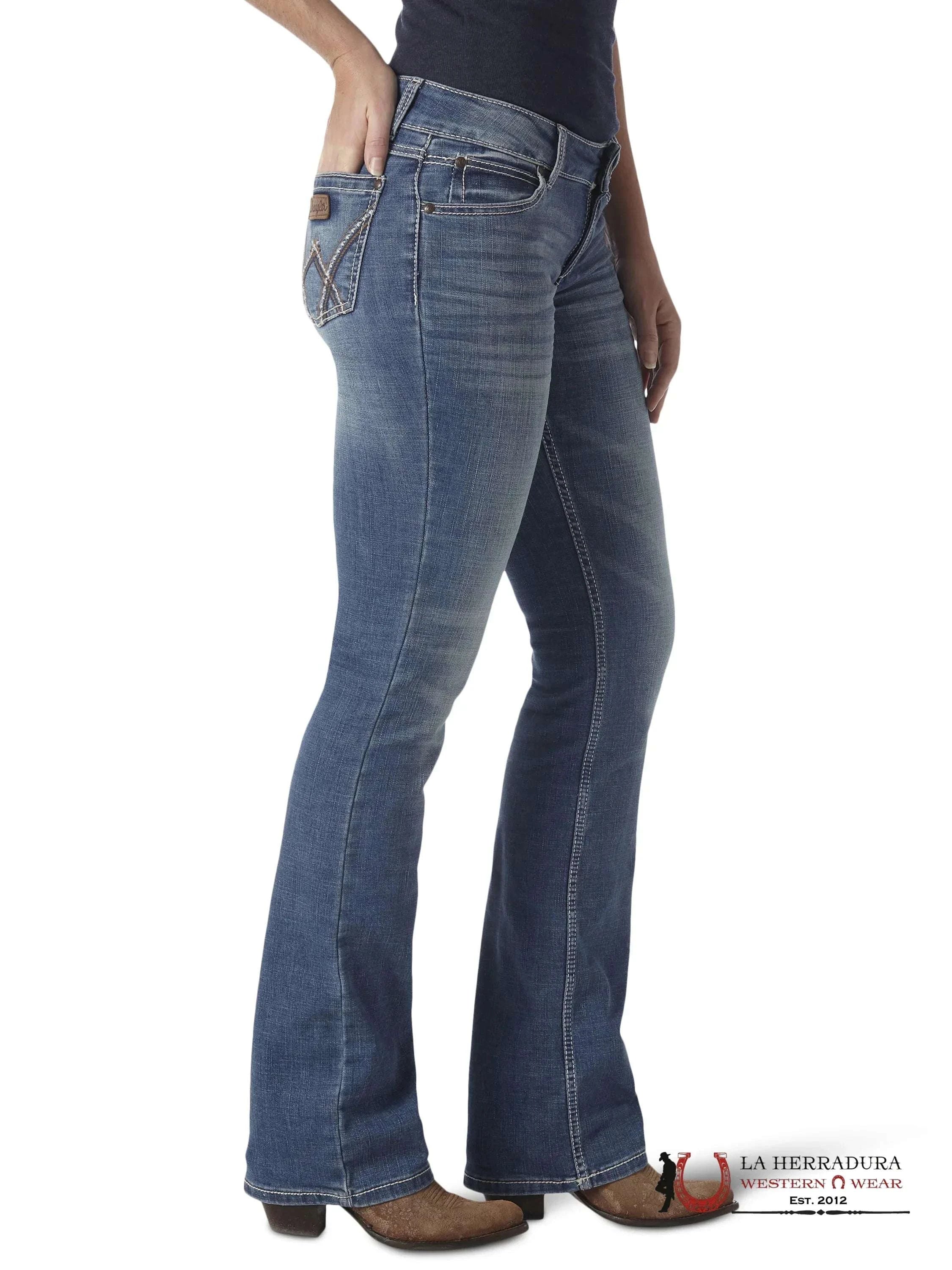 WOMENS WRANGLER MAE MID-RISE BOOT CUT 1009MWZDW ROPA MUJERES