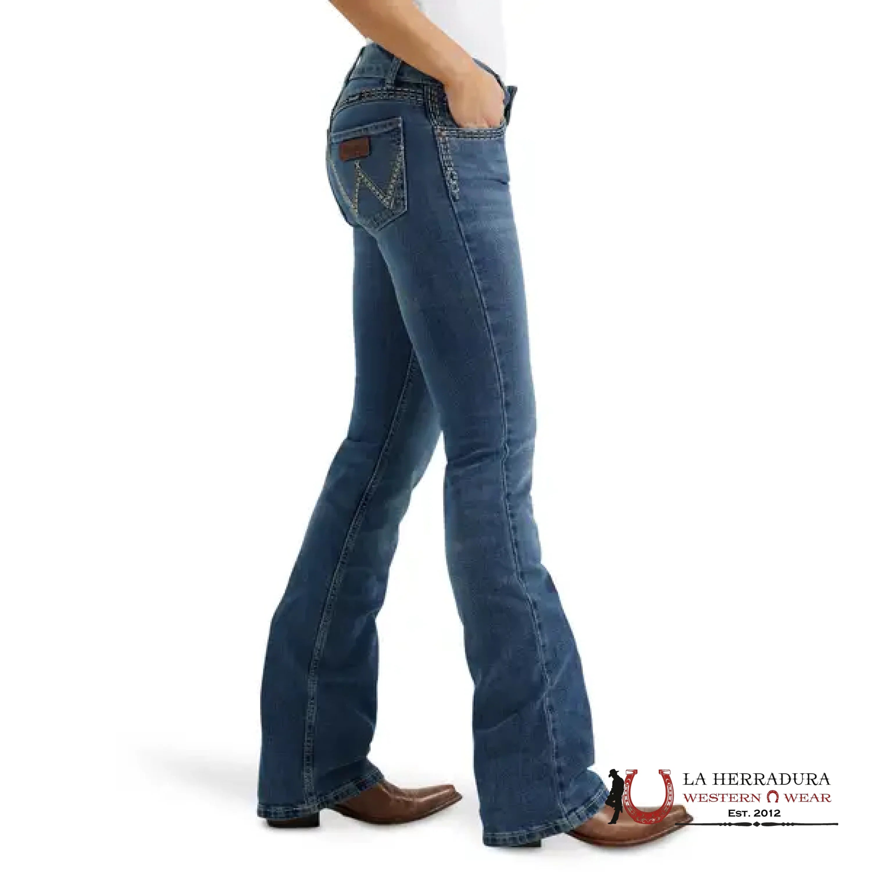 WOMENS WRANGLER MAE MID-RISE SADIE BOOT CUT 1007MWZDW ROPA MUJERES