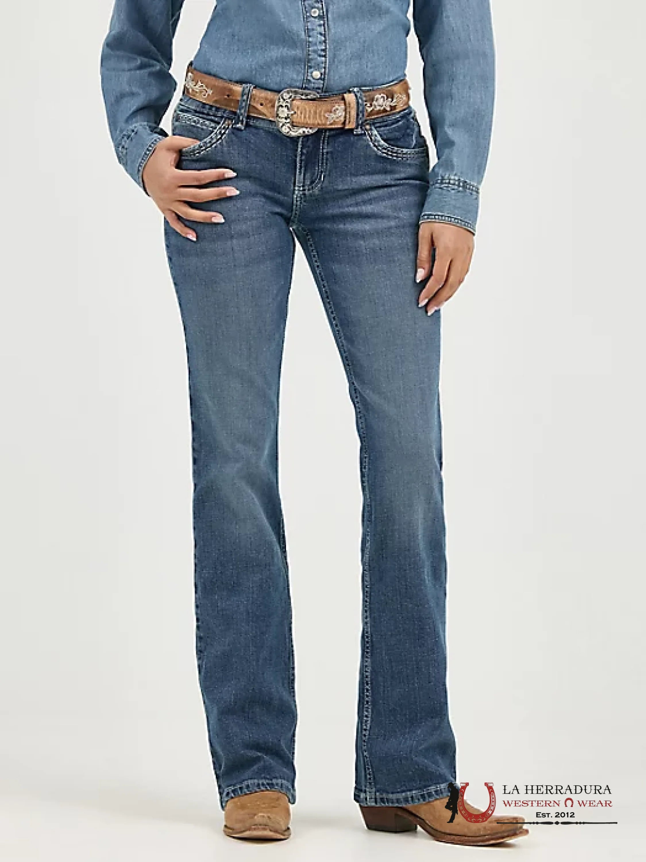 WOMENS WRANGLER MAE MID-RISE SADIE BOOT CUT 1007MWZRT ROPA MUJERES