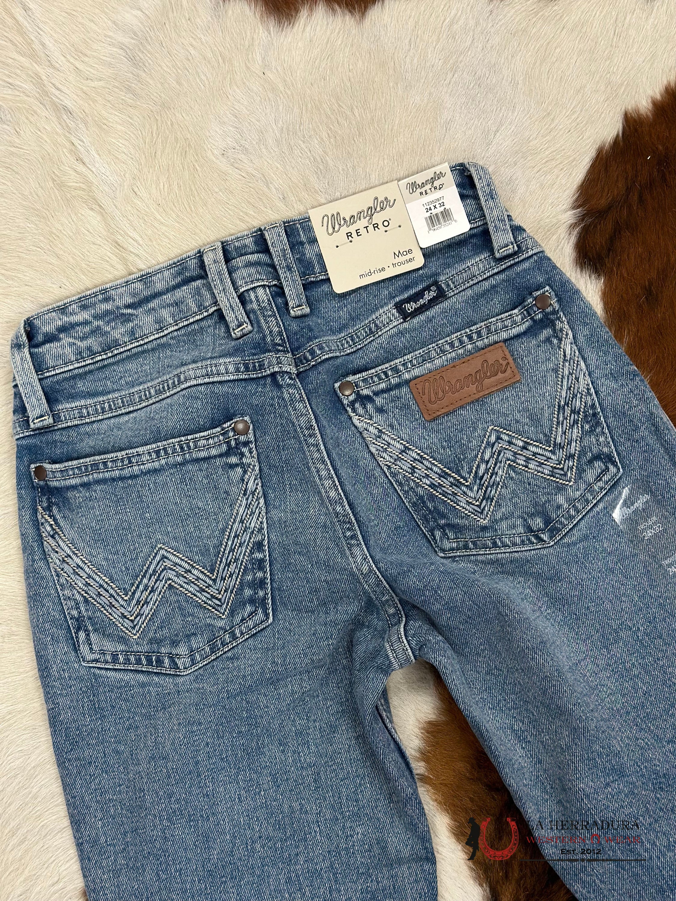 Womens Wrangler Mae Mid-Rise Trouser Jean Ropa Mujeres