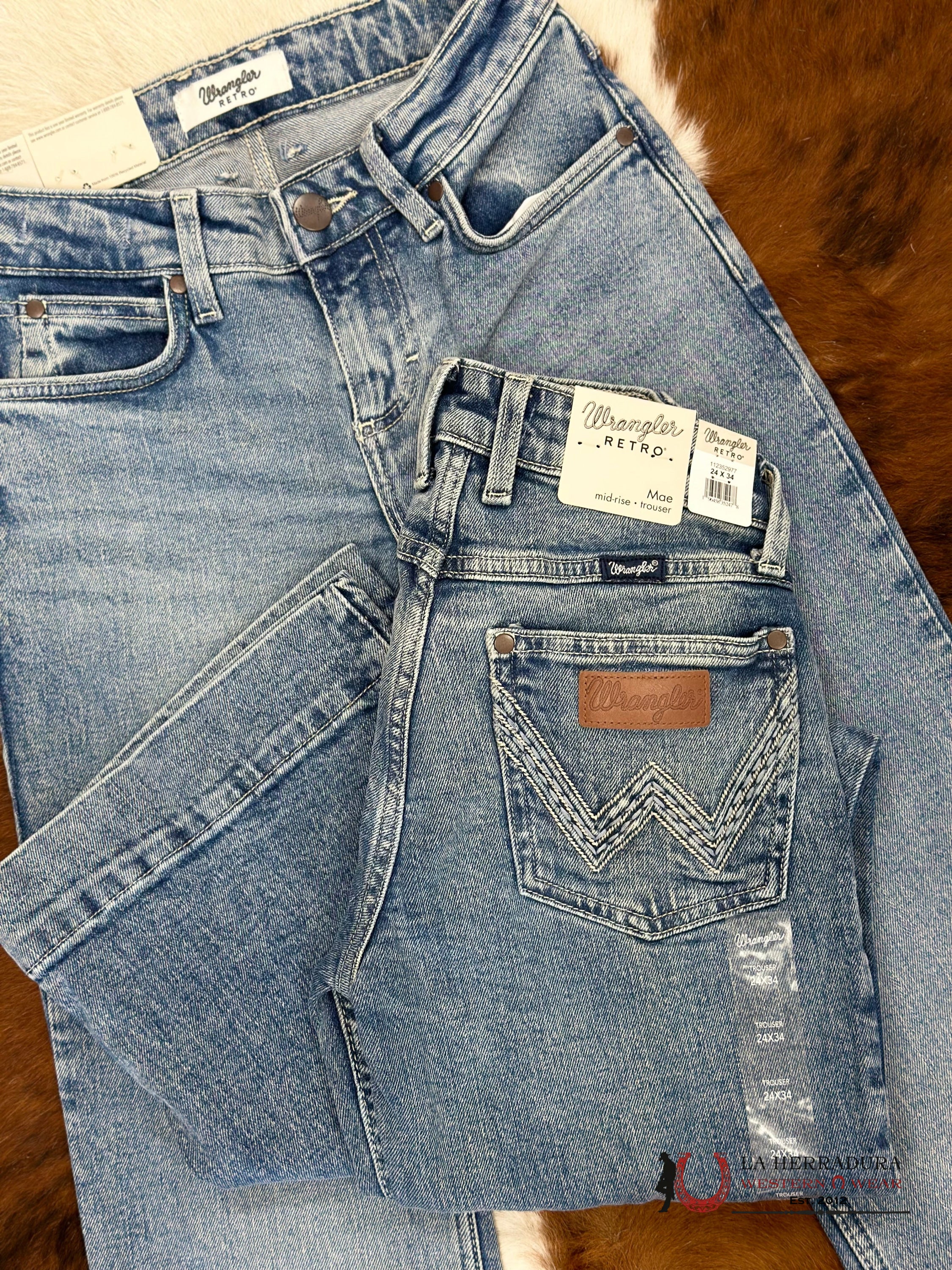 Womens Wrangler Mae Mid-Rise Trouser Jean Ropa Mujeres