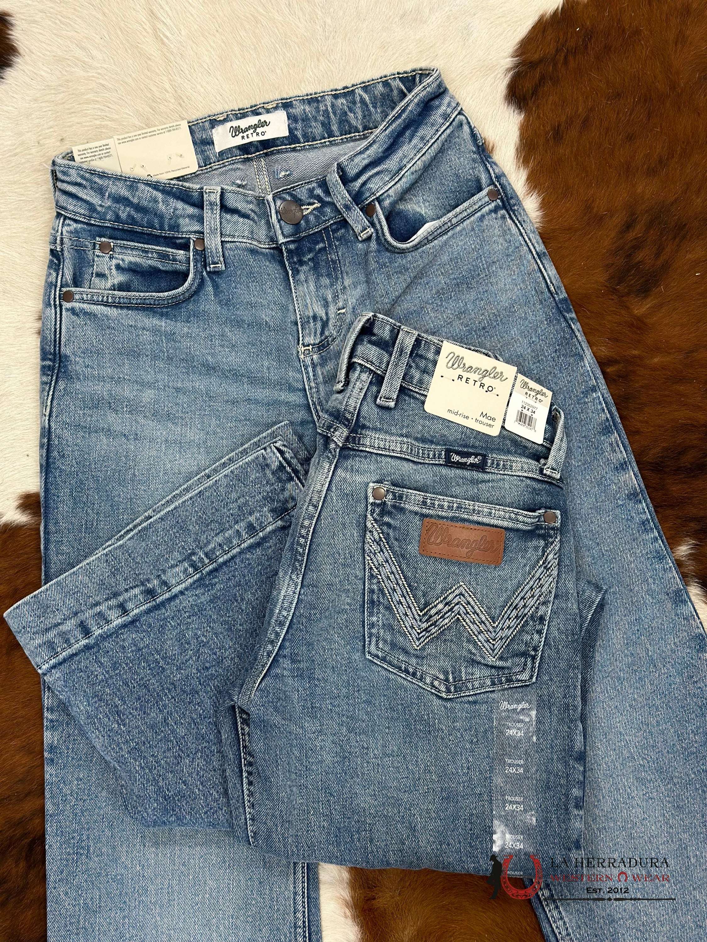 Womens Wrangler Mae Mid-Rise Trouser Jean Ropa Mujeres