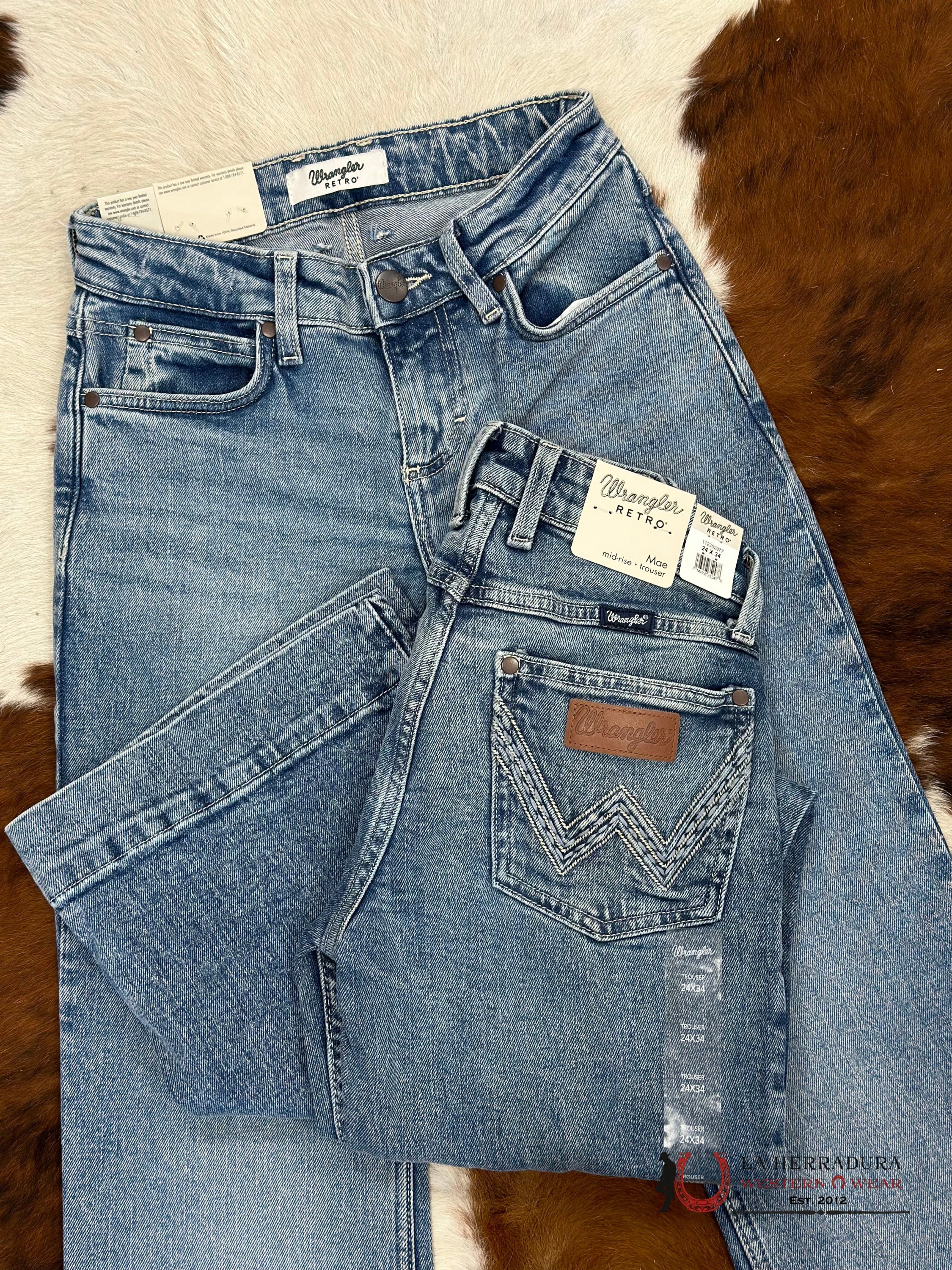 Womens Wrangler Mae Mid-Rise Trouser Jean Ropa Mujeres