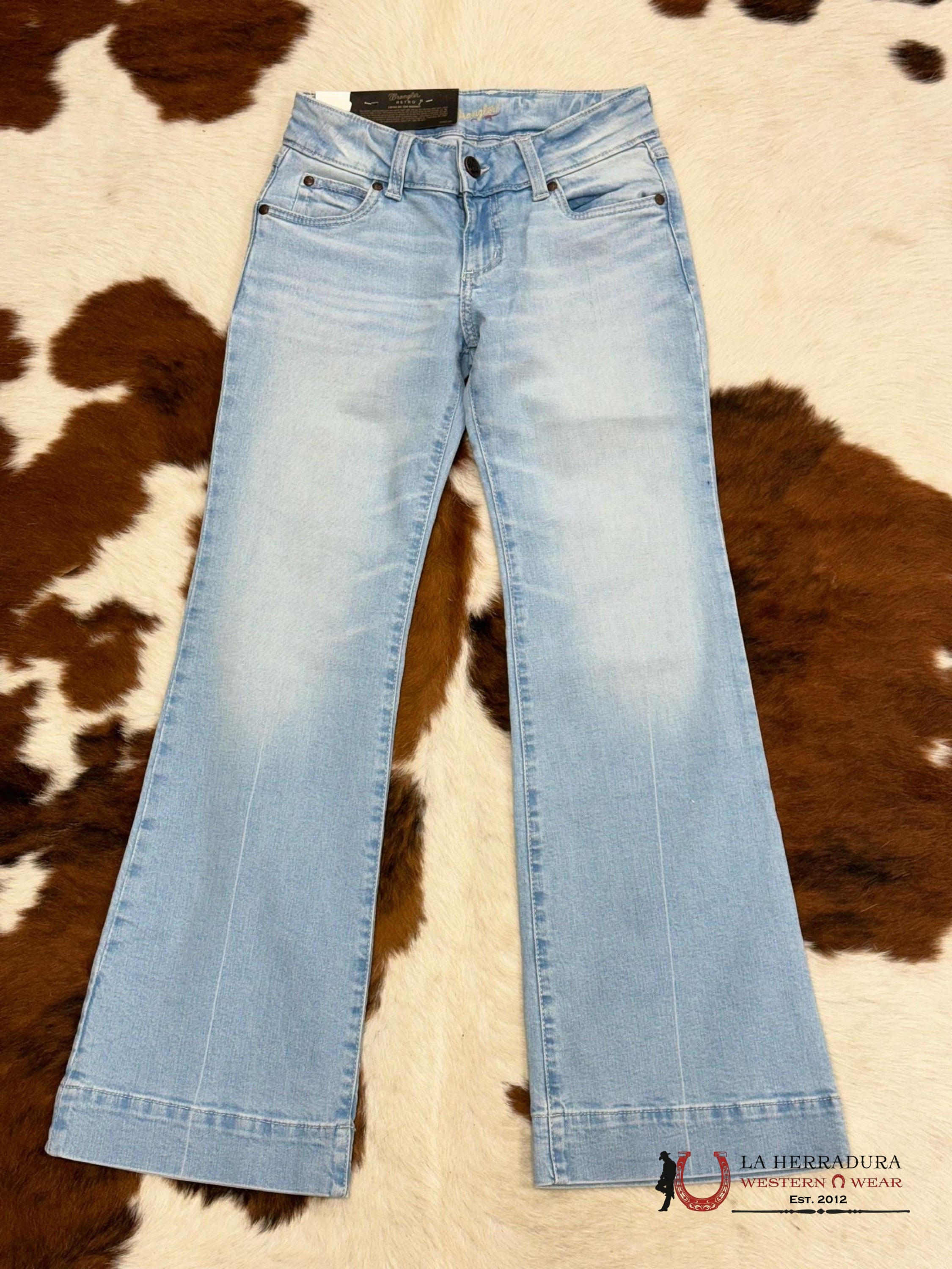 Women’s Wrangler Reto Mae Mid-Rise Trouser Light Wash Ropa Mujeres