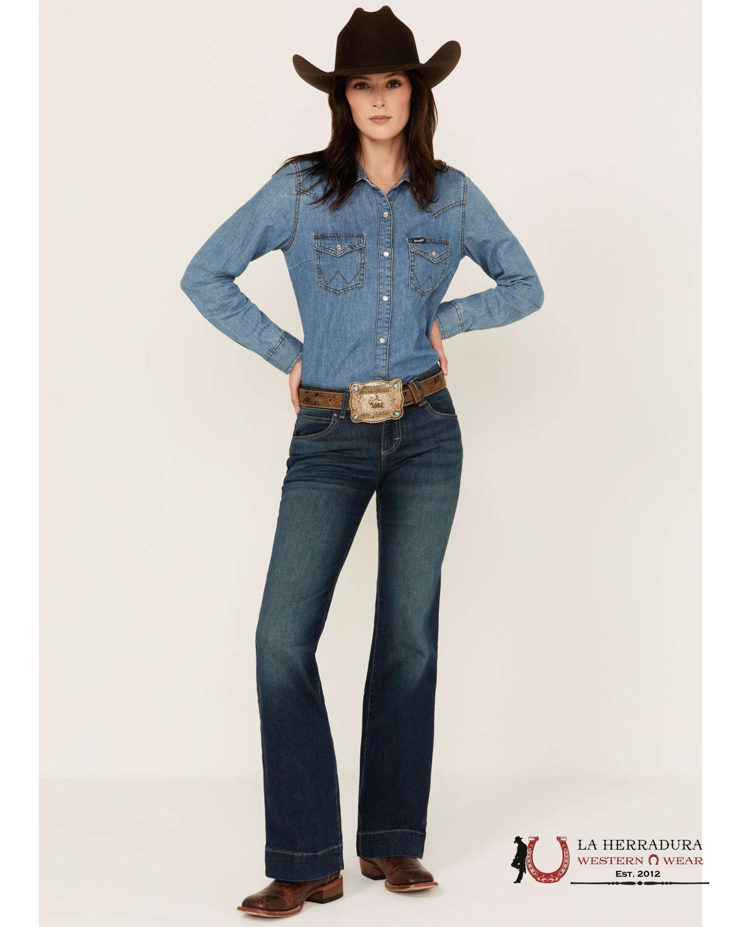 WOMEN’S WRANGLER RETO SADIE LOW RISE TROUSER DARK BLUE 112338907 ROPA MUJERES