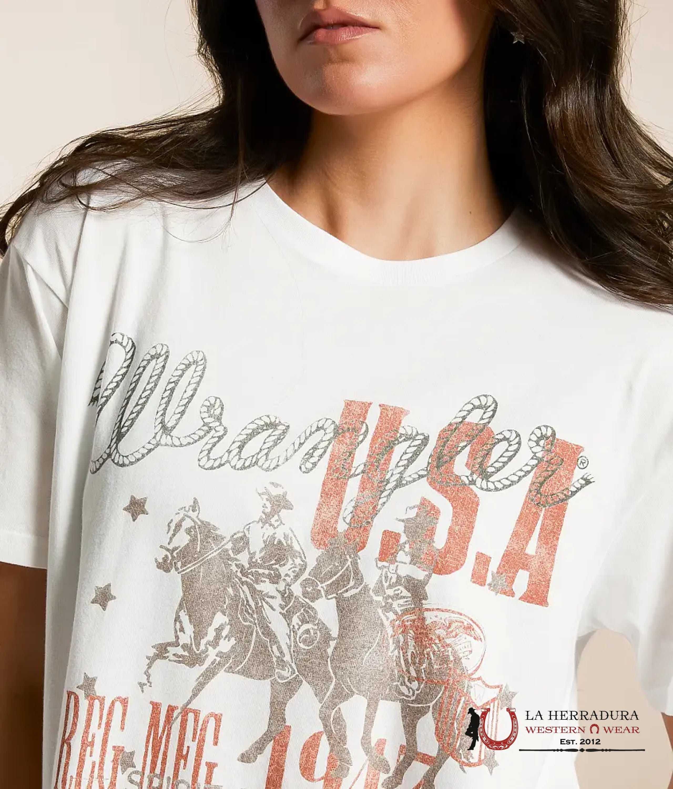 WOMEN’S WRANGLER T-SHIRT WHITE REG MEG 1947 SPIRIT OF THE WEST 112361887 ROPA MUJERES