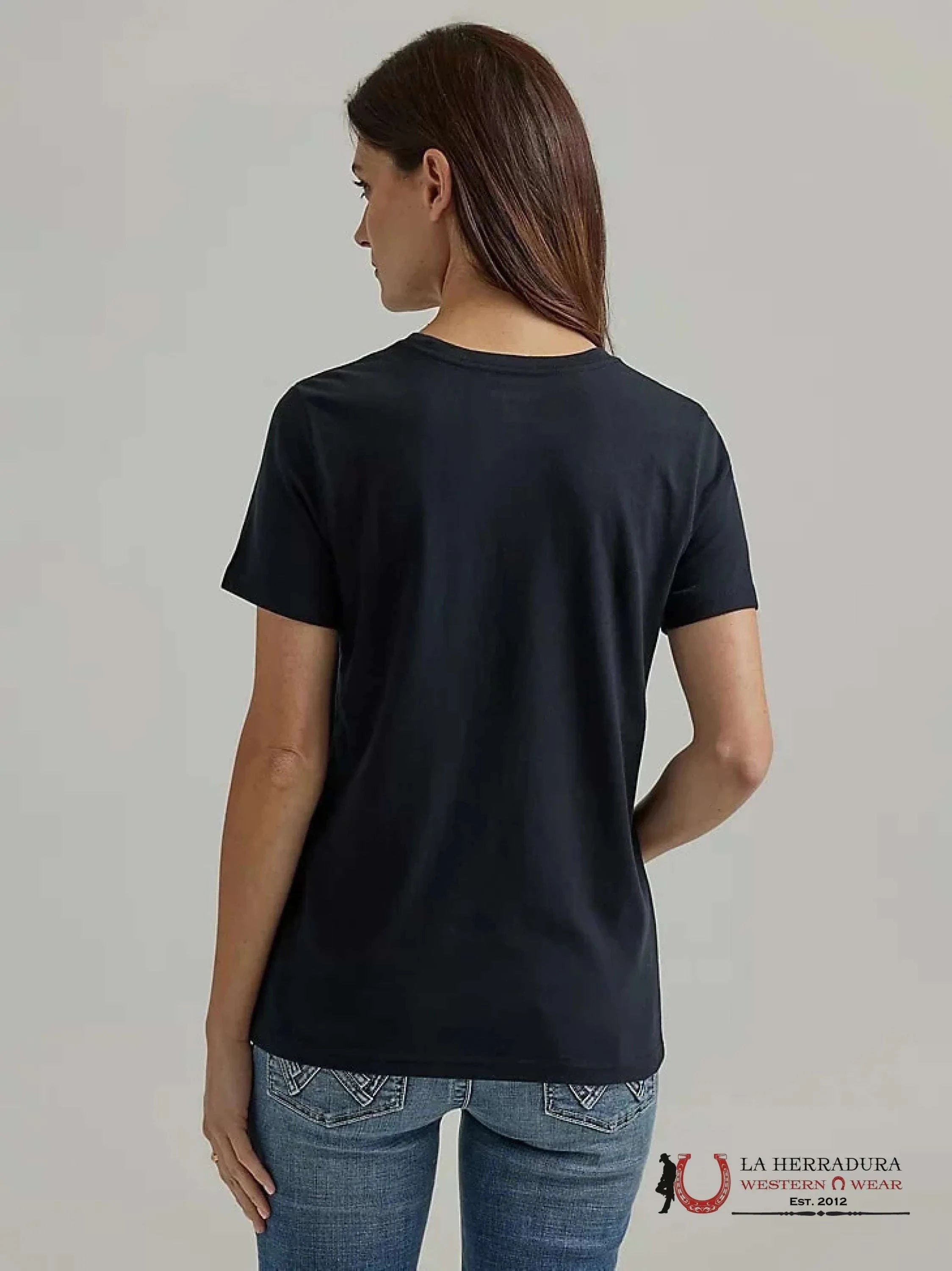 WOMEN’S WRANGLER RETRO T-SHIRT BLACK LONG LIVE COWBOYS FLOWERS 112344187 ROPA MUJERES