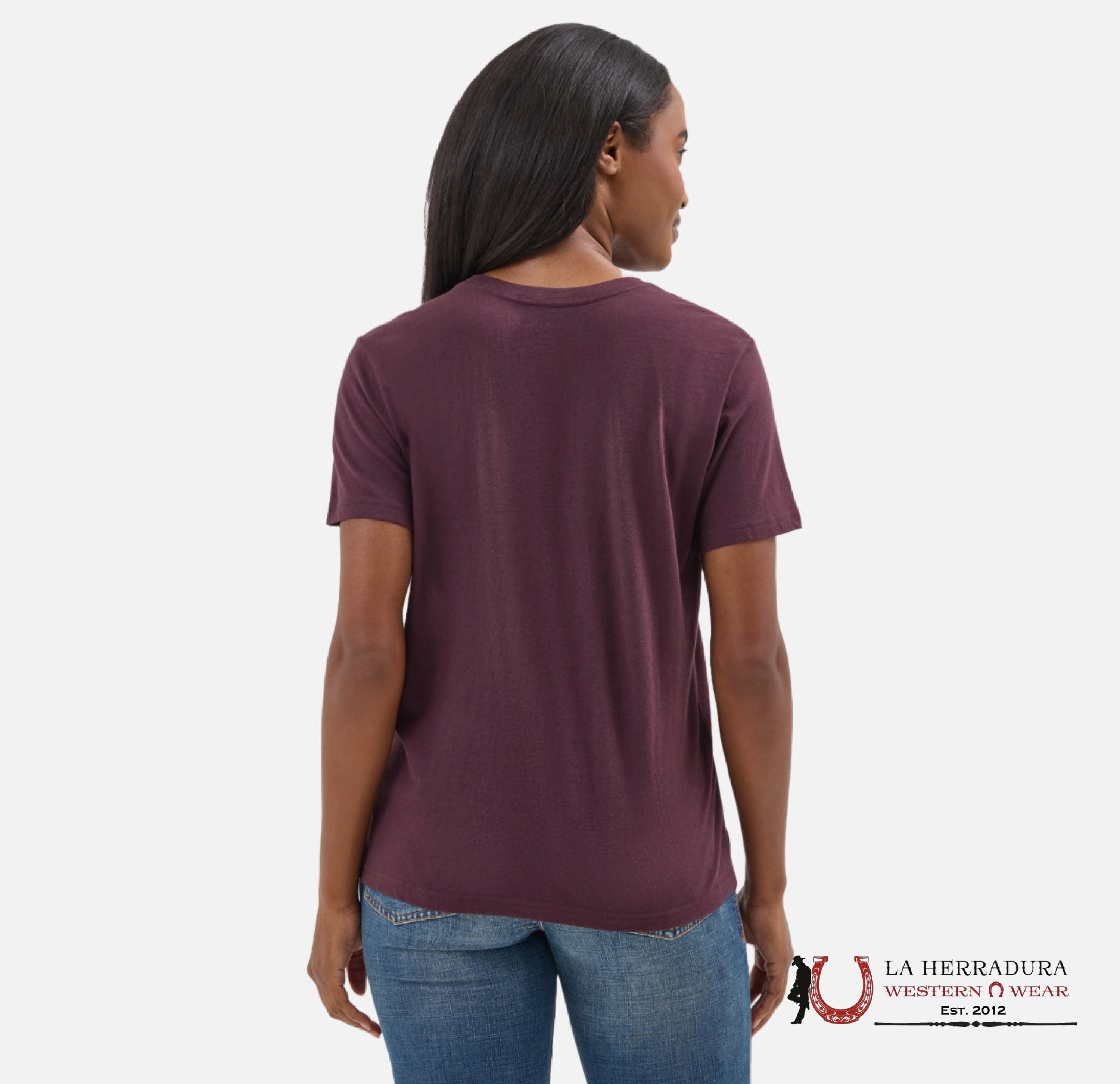 WOMEN’S WRANGLER RETRO T-SHIRT PRUPLE LIGHT PINK LETTERING 112354359 ROPA MUJERES