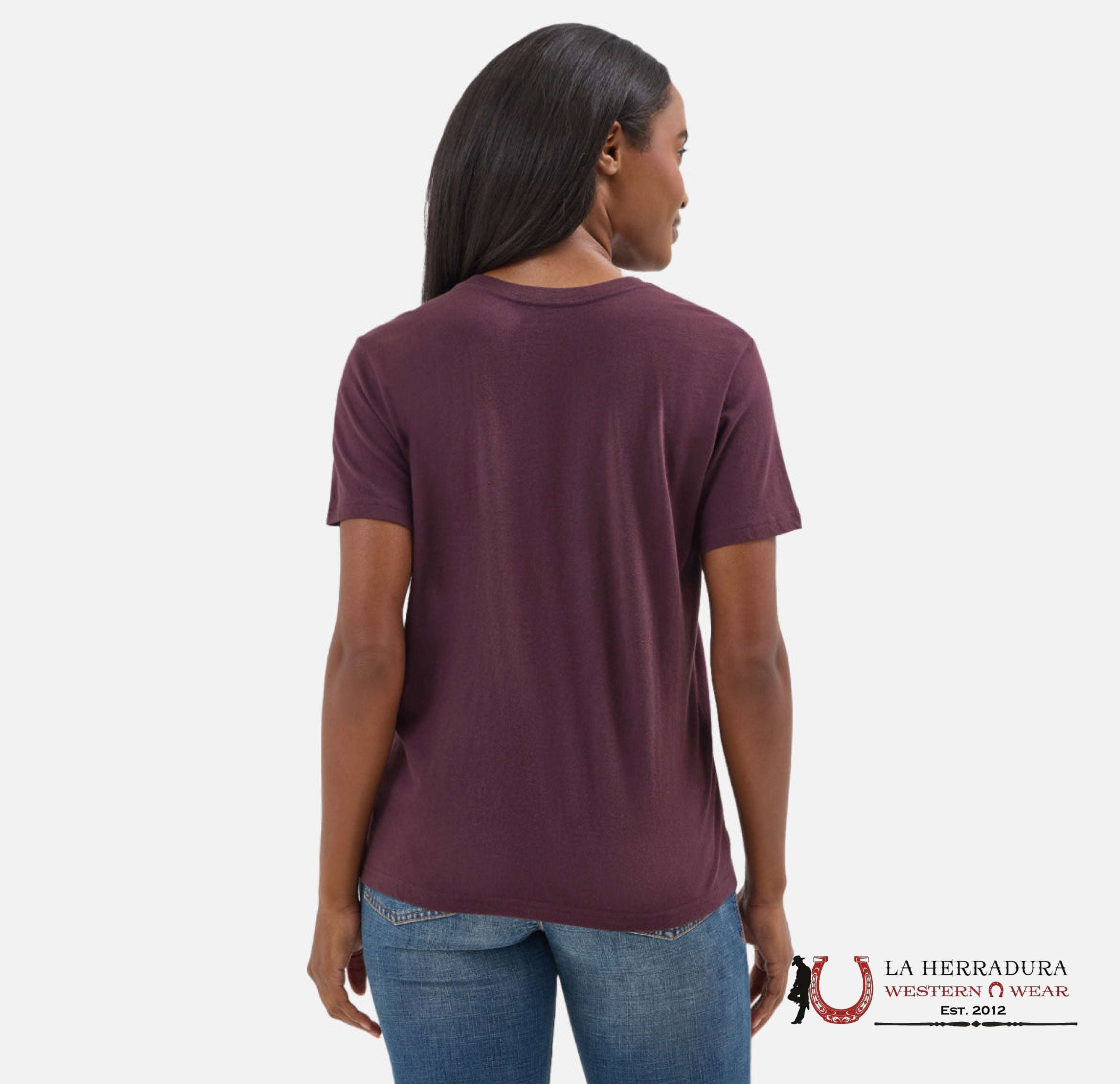WOMEN’S WRANGLER RETRO T-SHIRT PRUPLE LIGHT PINK LETTERING 112354359 ROPA MUJERES