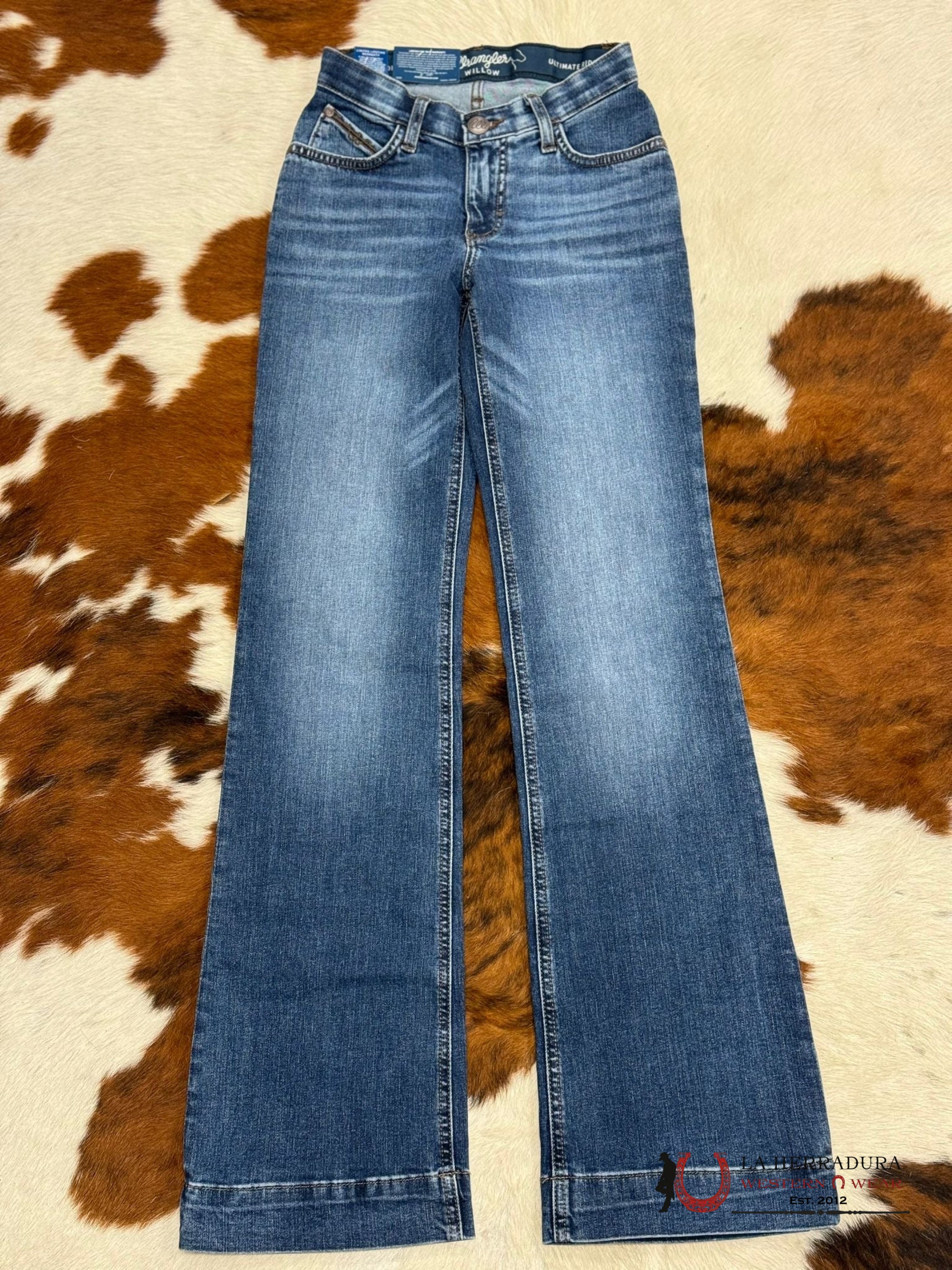 Women’s Wrangler Ultimate Riding Jean Willow Dark Wash Ropa Mujeres