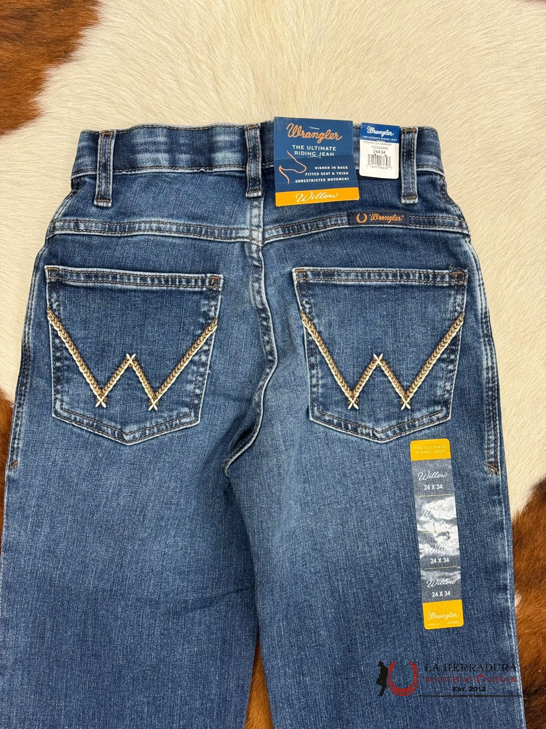 Women’s Wrangler Ultimate Riding Jean Willow Dark Wash Ropa Mujeres