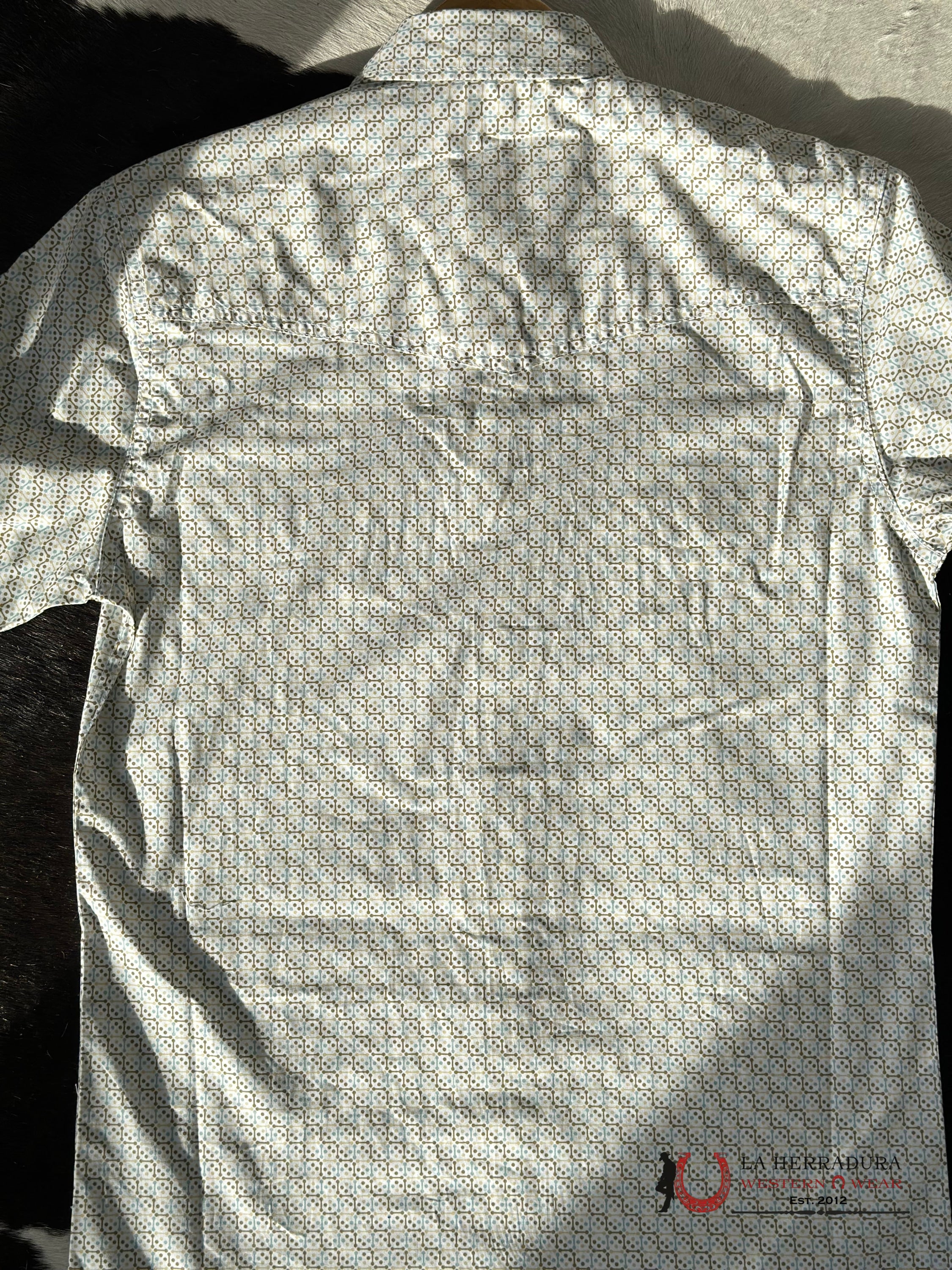 Wrangler 20X Blue Matelasse Short Sleeve Snap Shirt 6067 Ropa Hombres