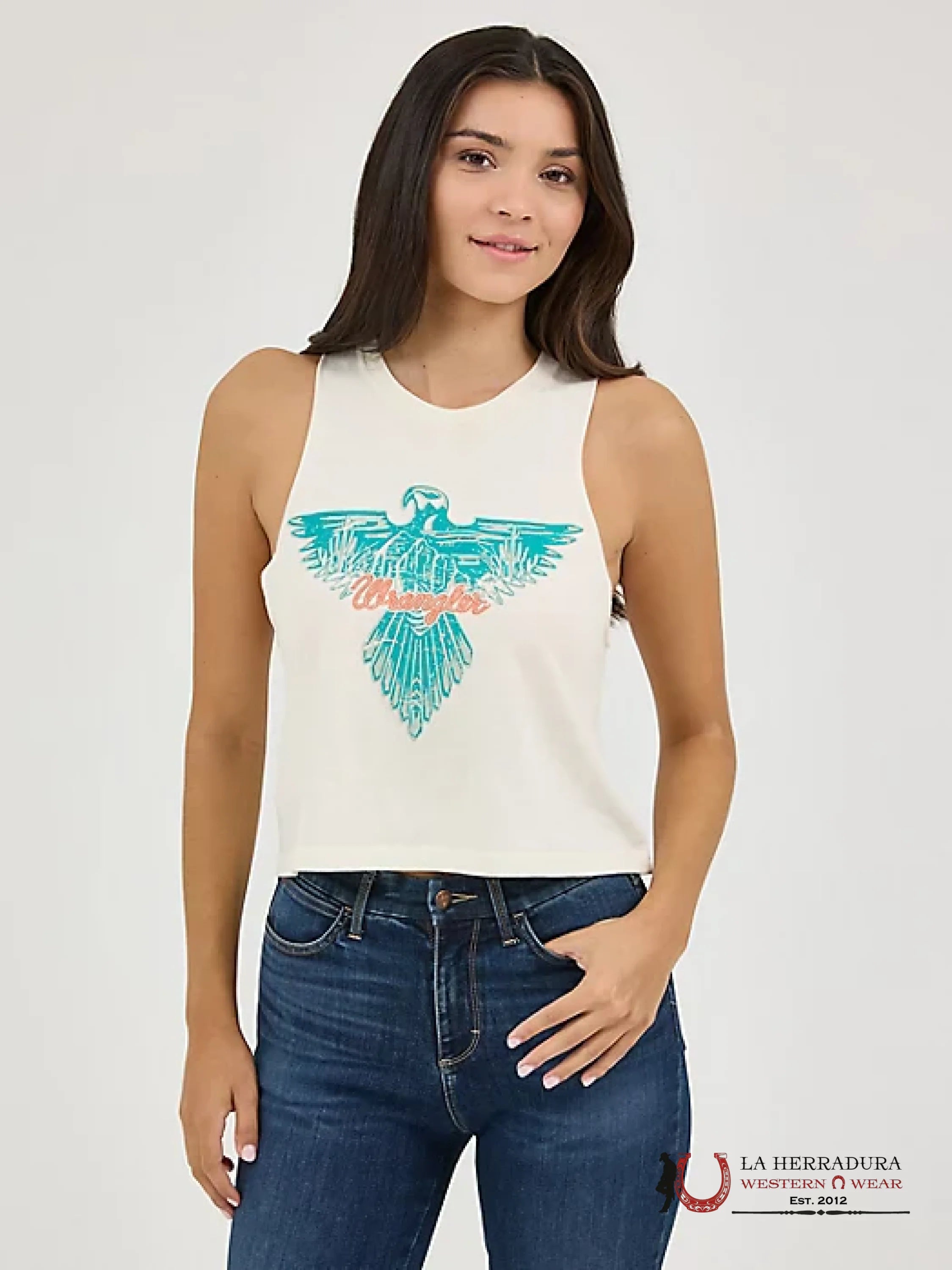 Wrangler Antique White With Eagle Tank Top ROPA MUJERES