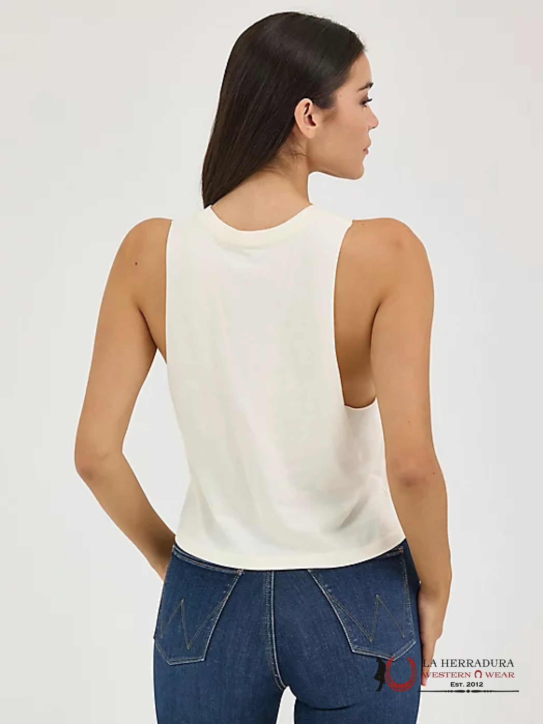 Wrangler Antique White With Eagle Tank Top ROPA MUJERES