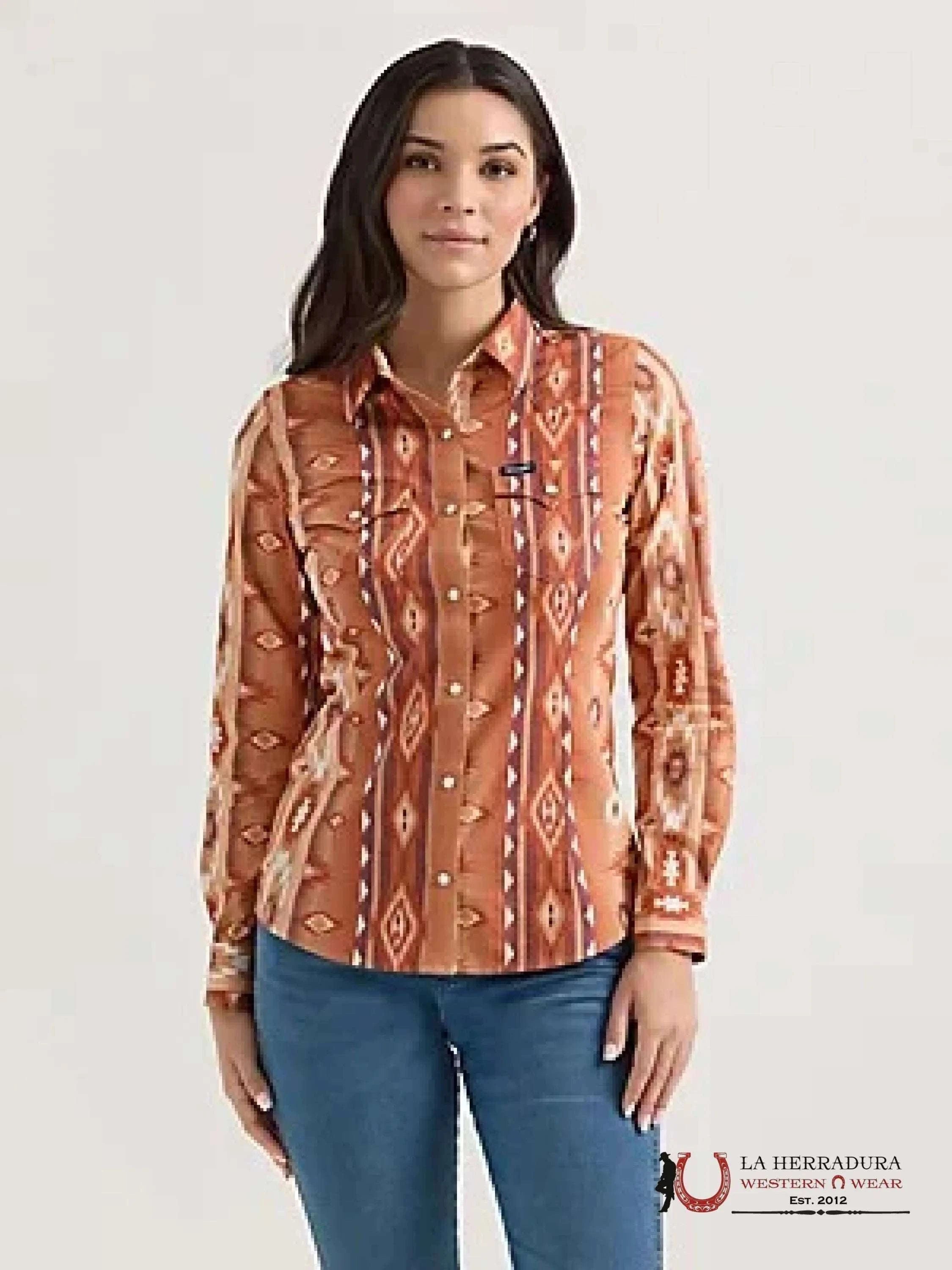 WRANGLER AZTEC BROWN AZTEC SHIRT 112361186 ROPA MUJERES