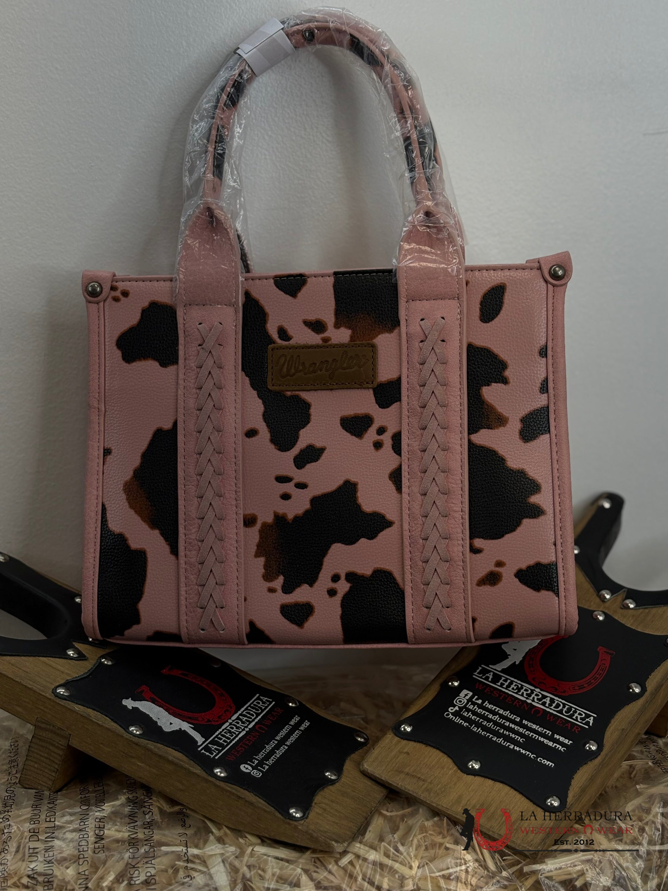 Wrangler Aztec Pink Cow Print Bag Ropa Mujeres