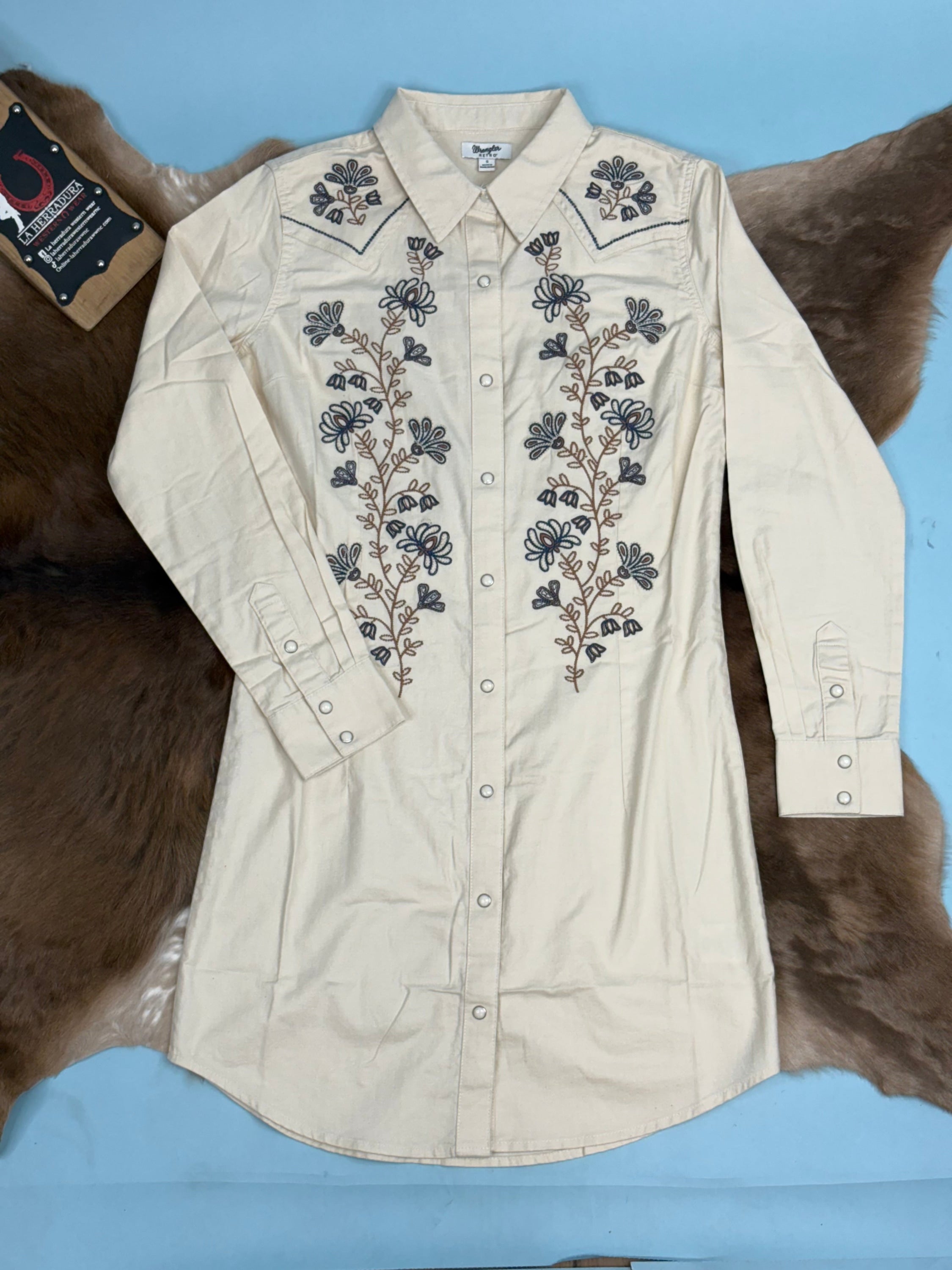 Wrangler Beige With Printed Flowers Ropa Mujeres