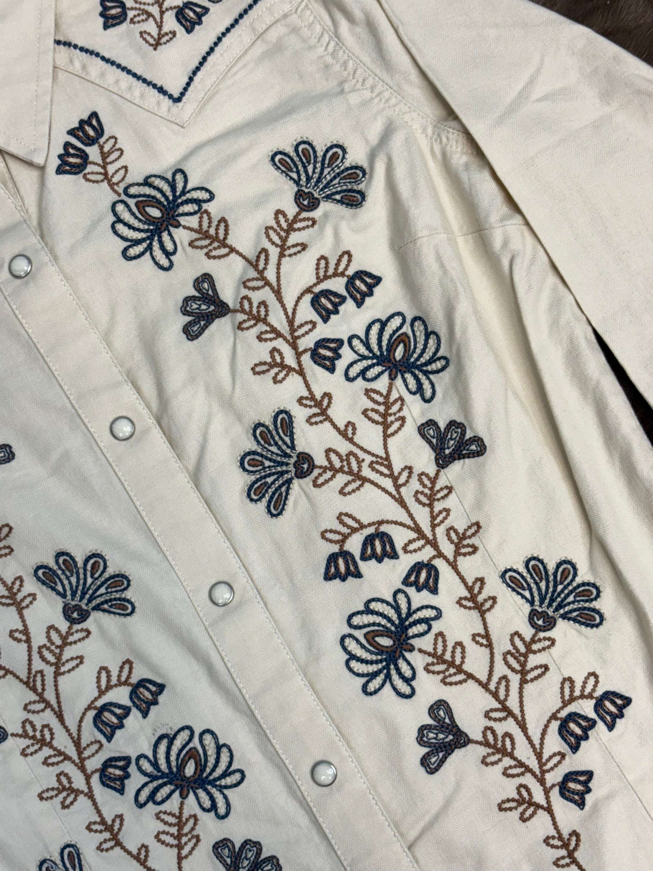 Wrangler Beige With Printed Flowers Ropa Mujeres