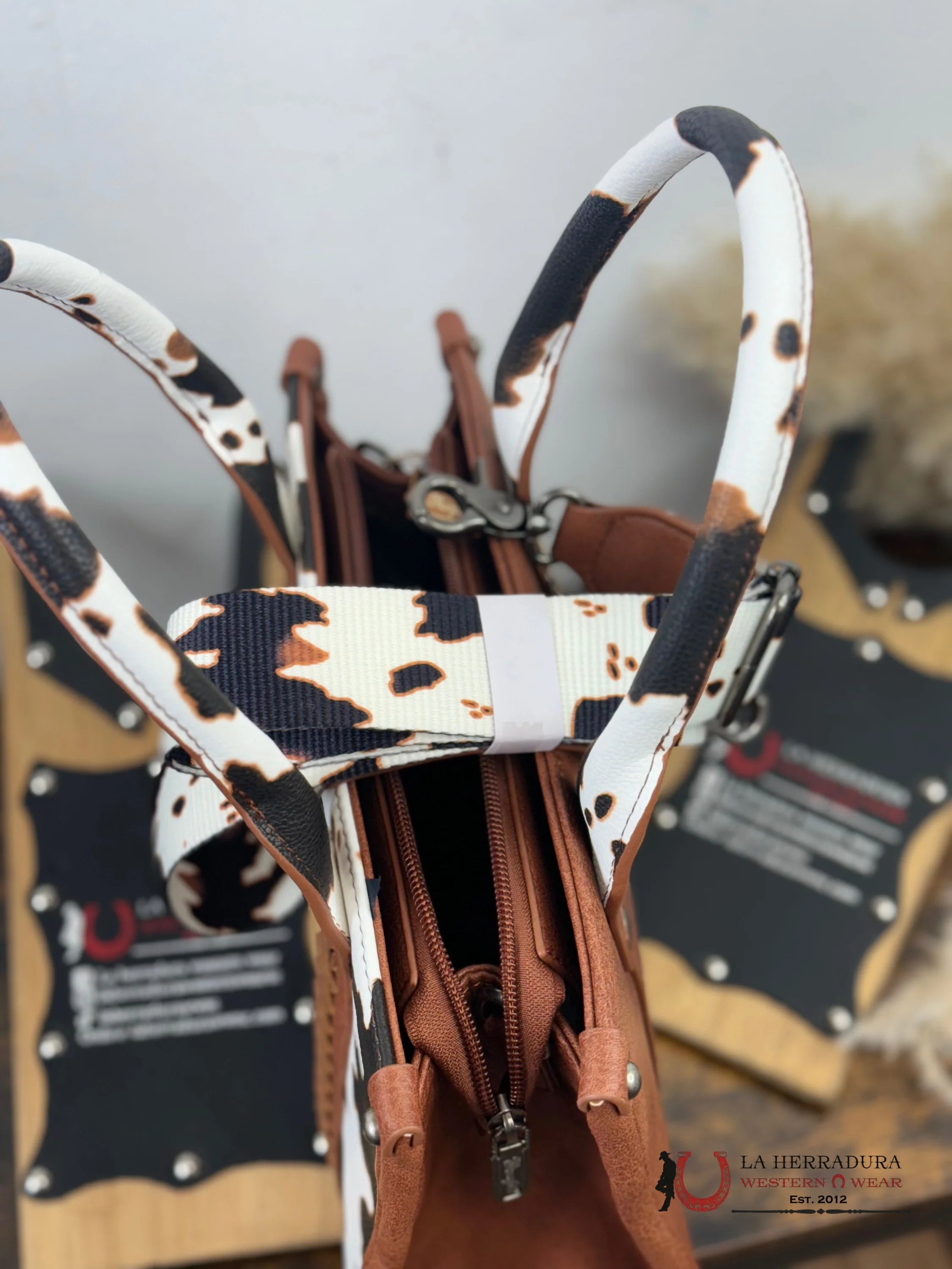 Wrangler Black Cow Print Hand Bag Ropa Mujeres