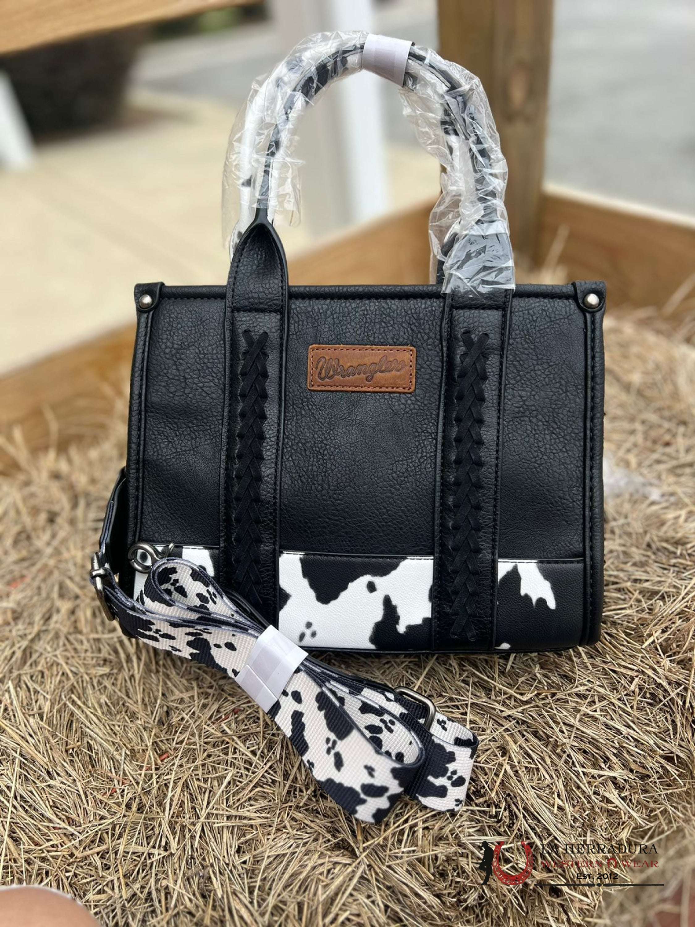 Wrangler Black Cow Print Women’s Hand Bag Ropa Mujeres