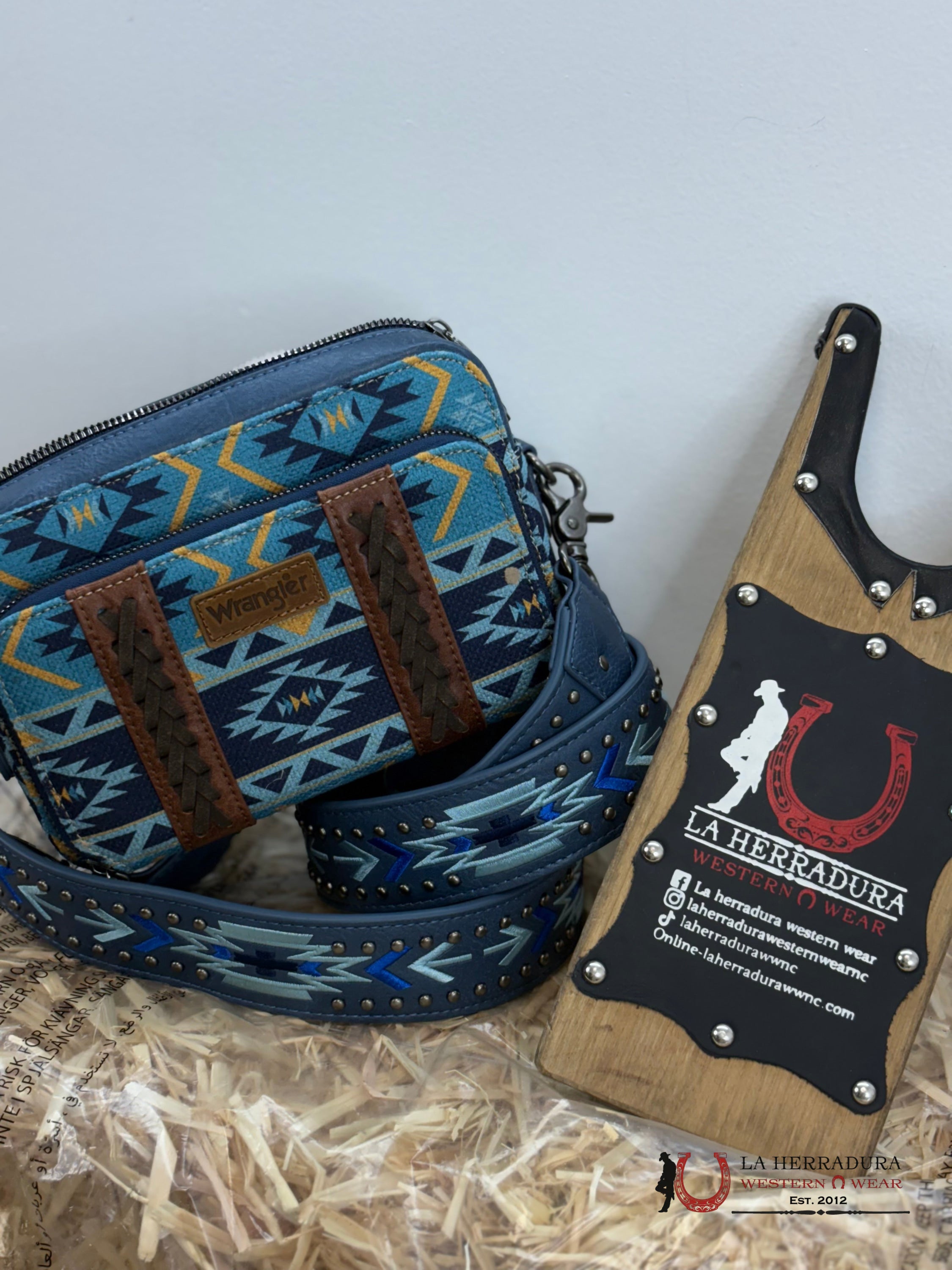 Wrangler Blue Aztec Crossbody Ropa Mujeres