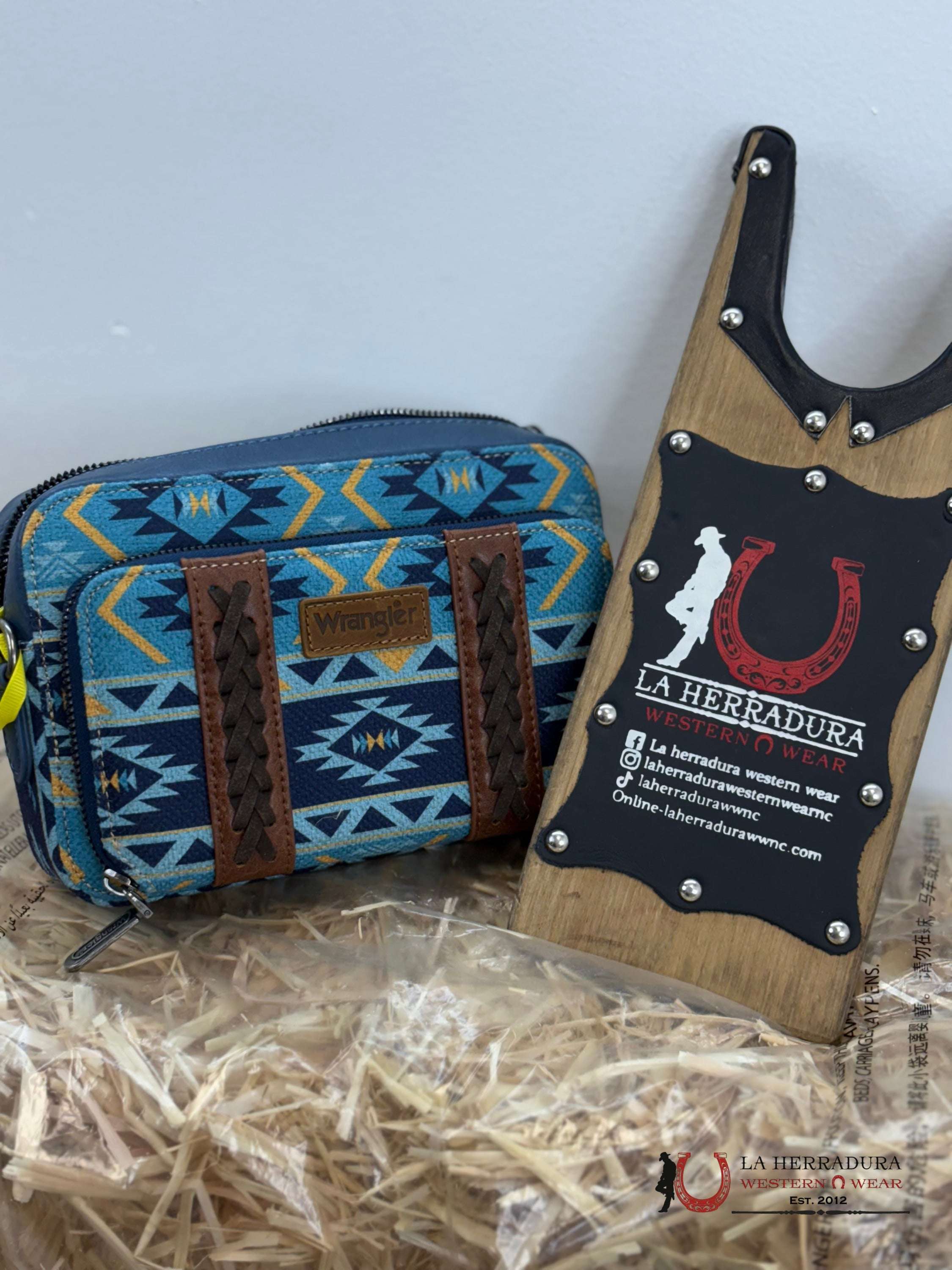 Wrangler Blue Aztec Crossbody Ropa Mujeres