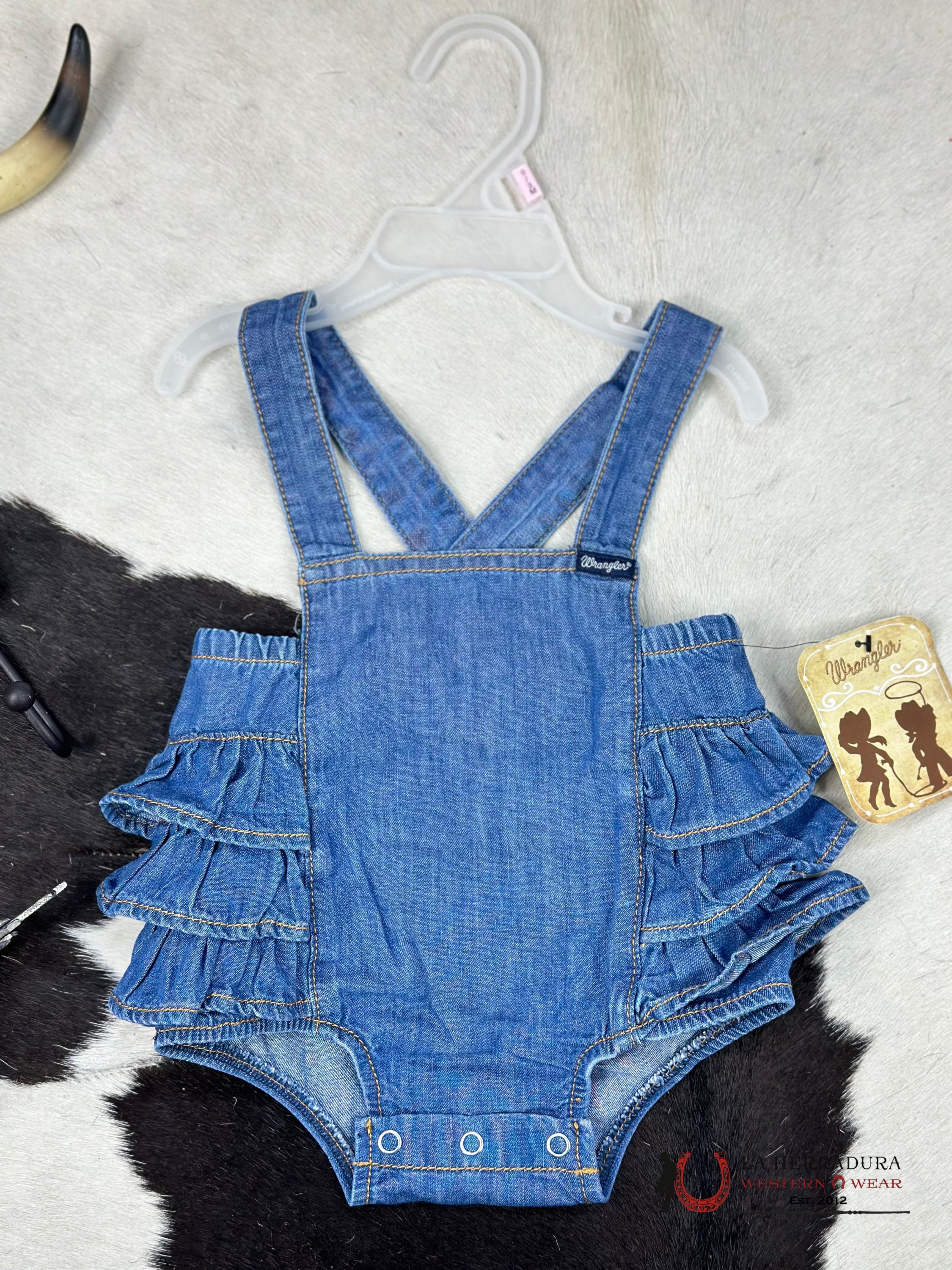 Wrangler Blue Jean Onsie Snap Niños