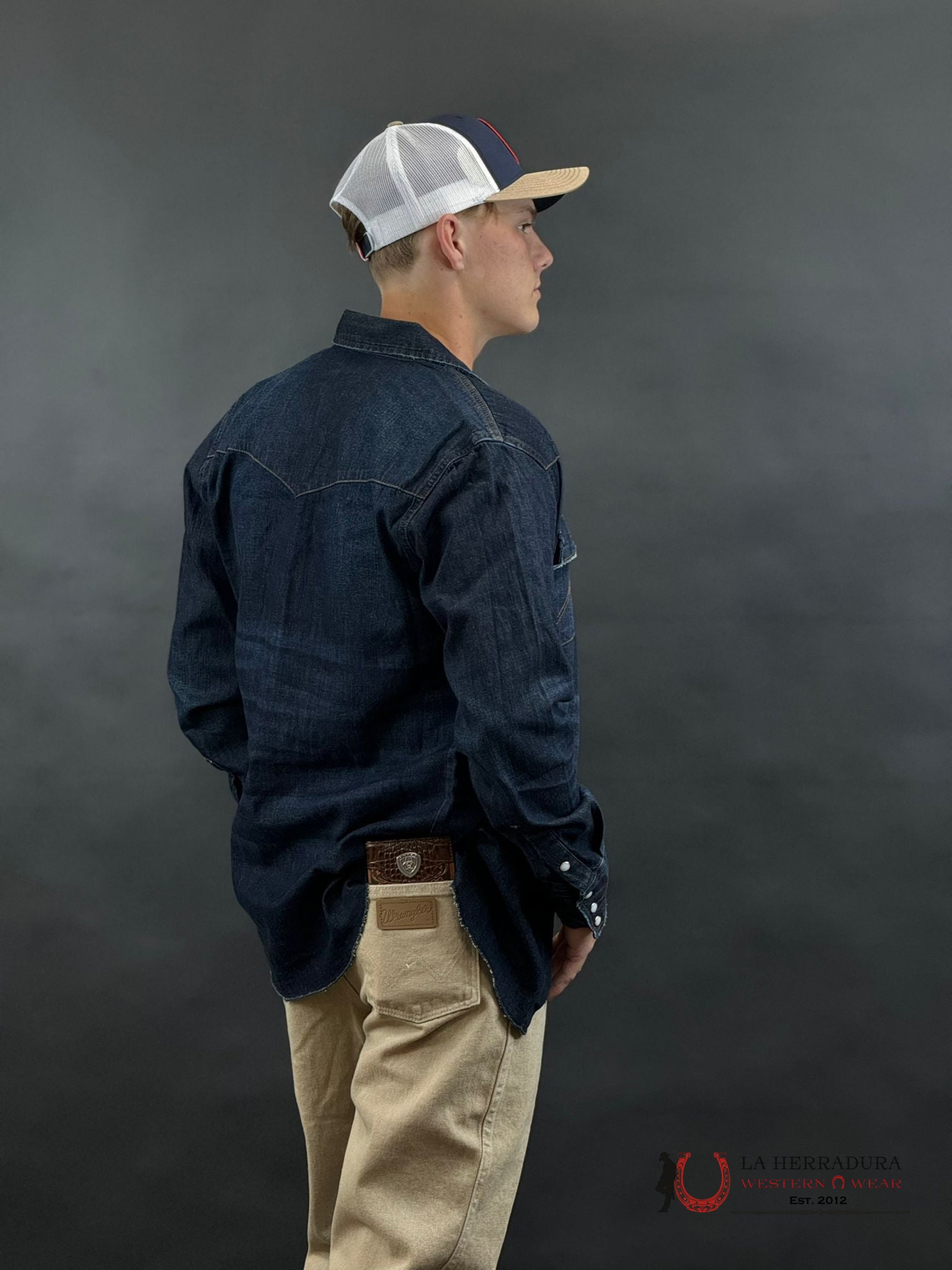 Wrangler Blue Jean Snap Long Sleeve Ropa Hombres