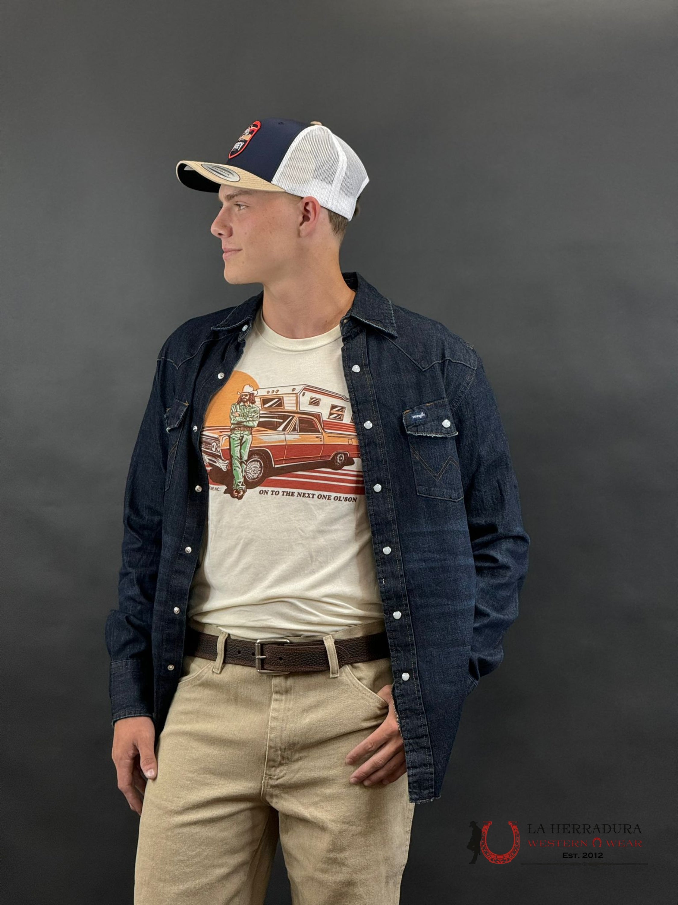 Wrangler Blue Jean Snap Long Sleeve Ropa Hombres