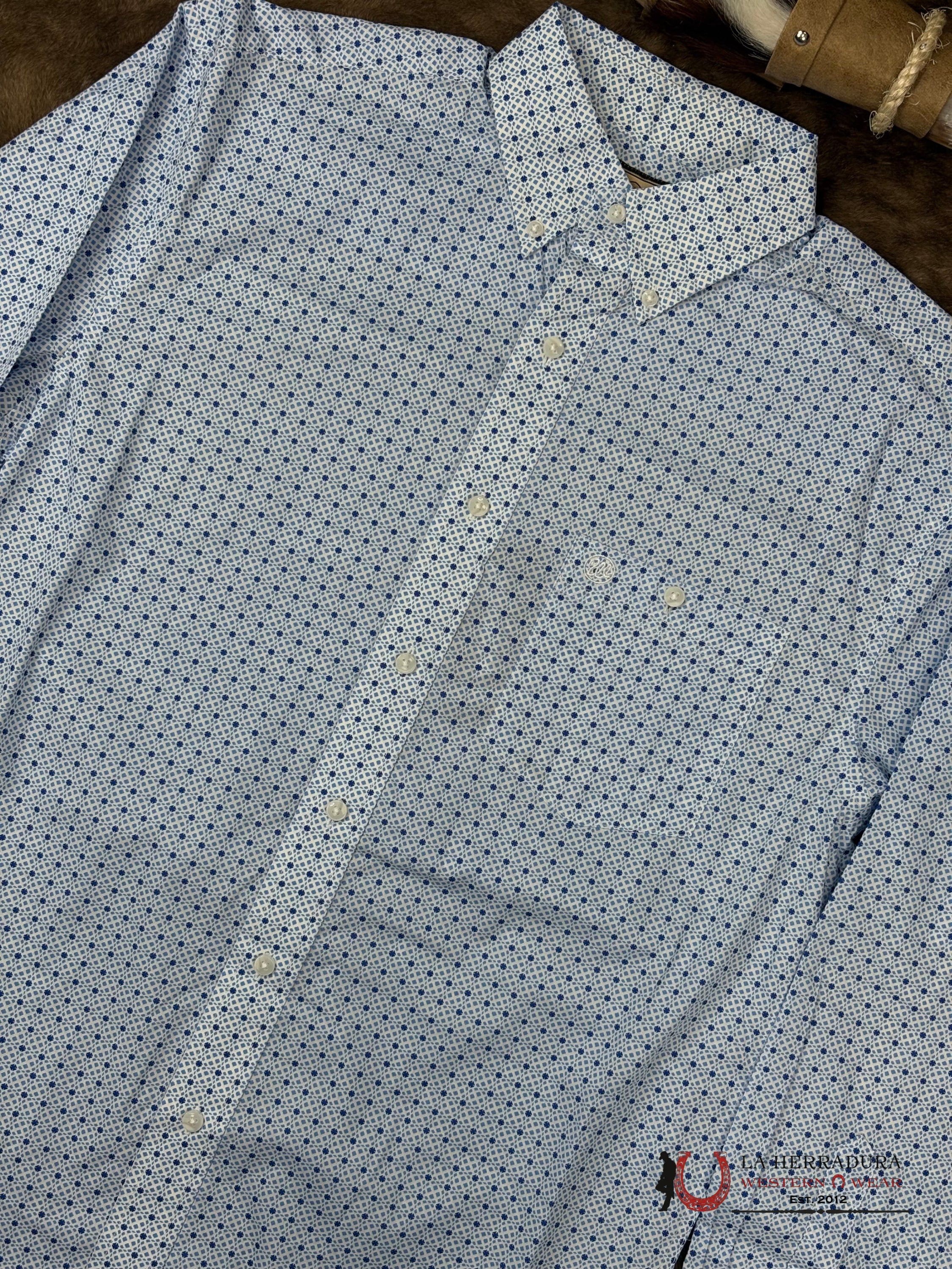 WRANGLER Blue Long Sleeve Shirt ROPA HOMBRES