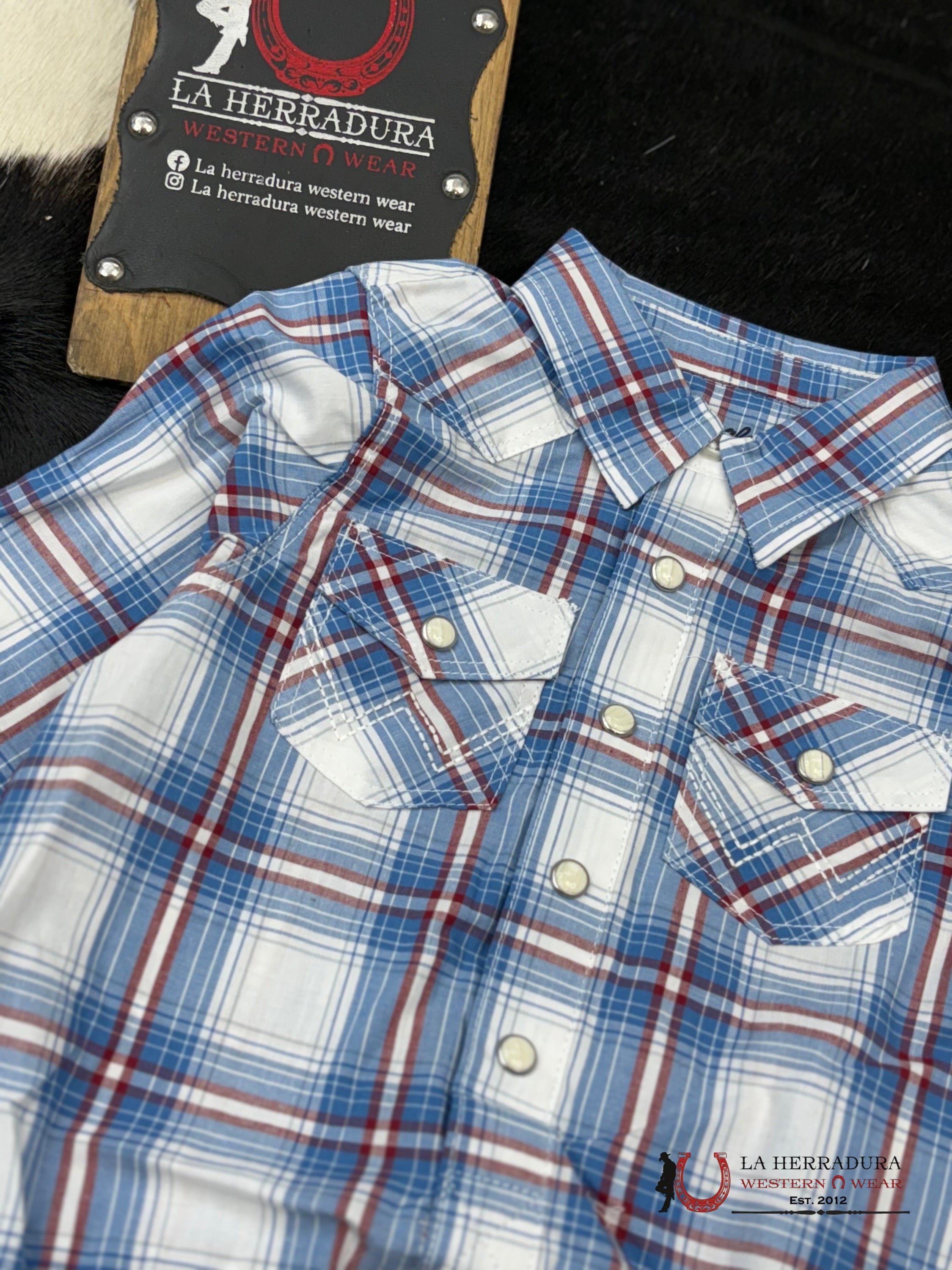 Wrangler Blue Striped Shirt Niños