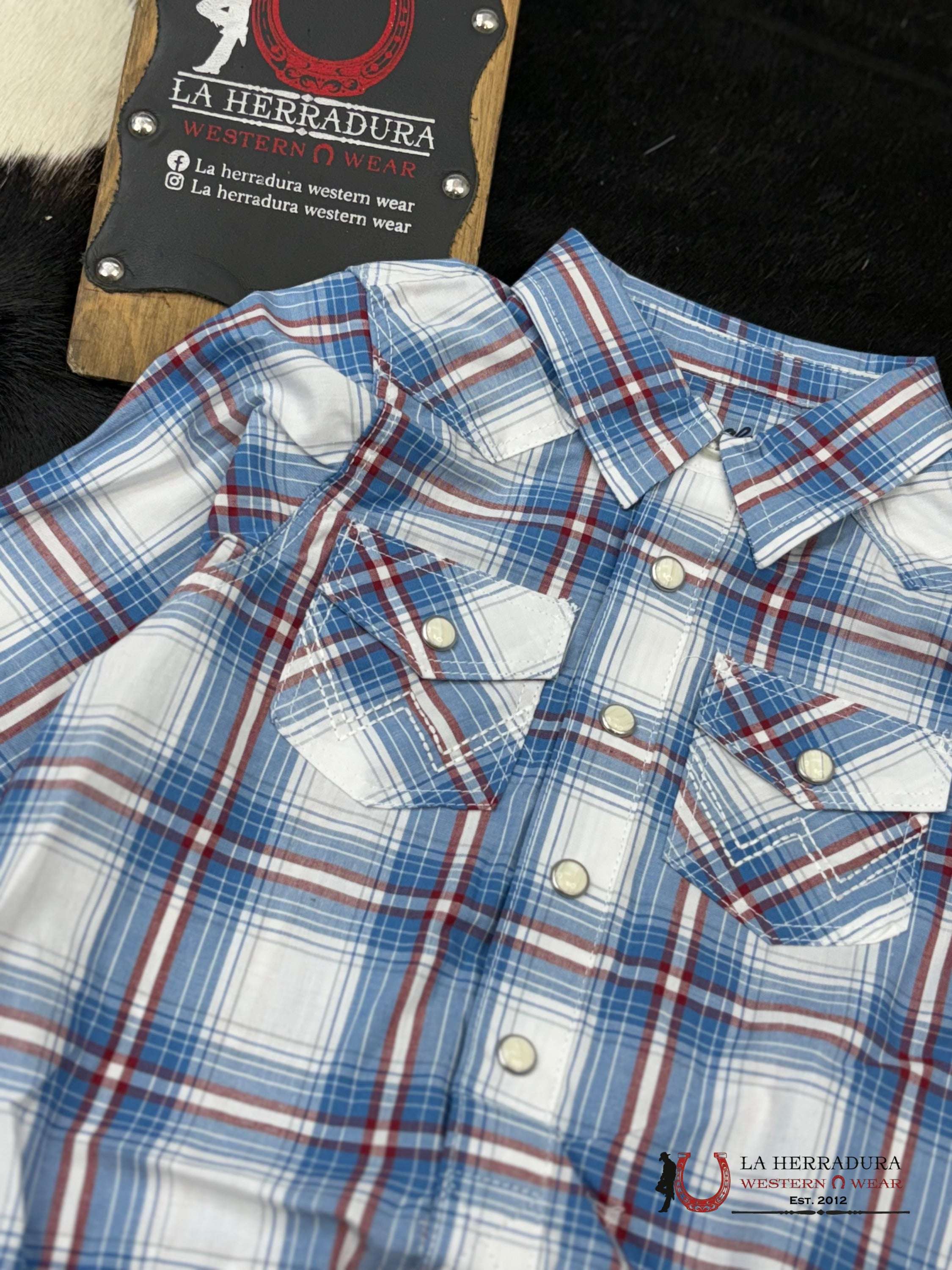Wrangler Blue Striped Shirt Niños