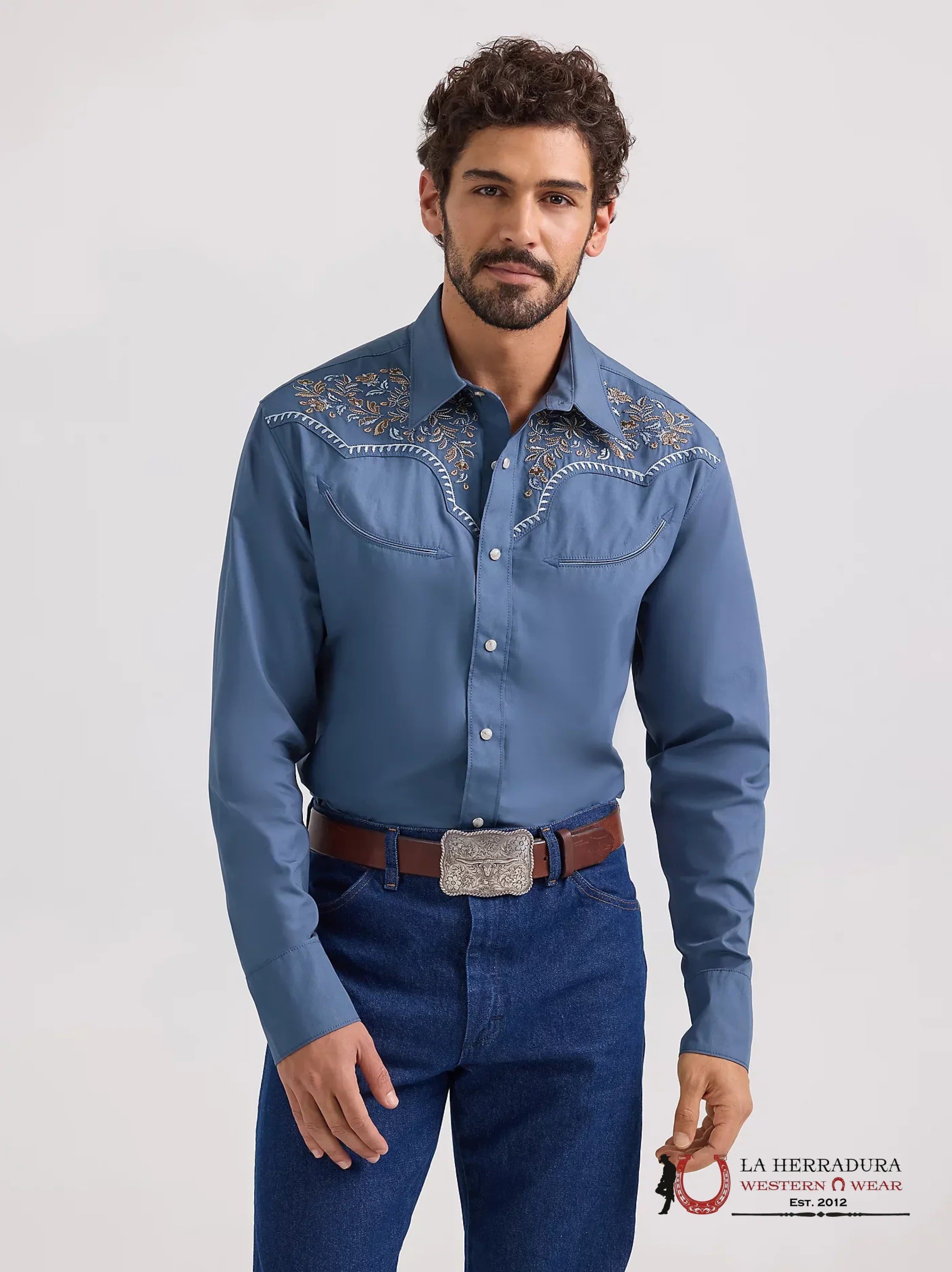 Wrangler Blue with flowers ROPA HOMBRES