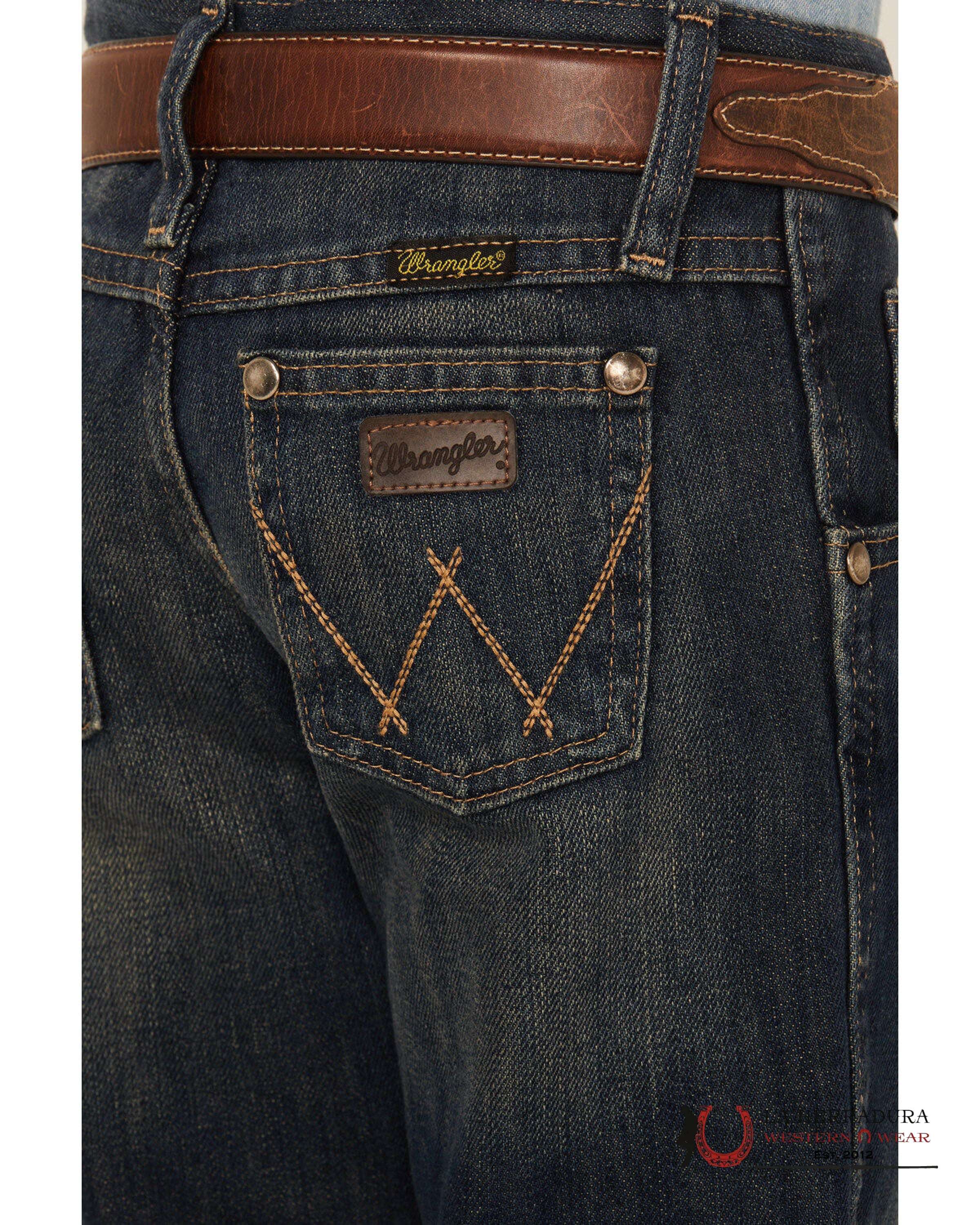 WRANGLER BOYS RELAXED STRAIGHT SLIM FITS OVER BOOTS 10JRT30RR NIÑOS