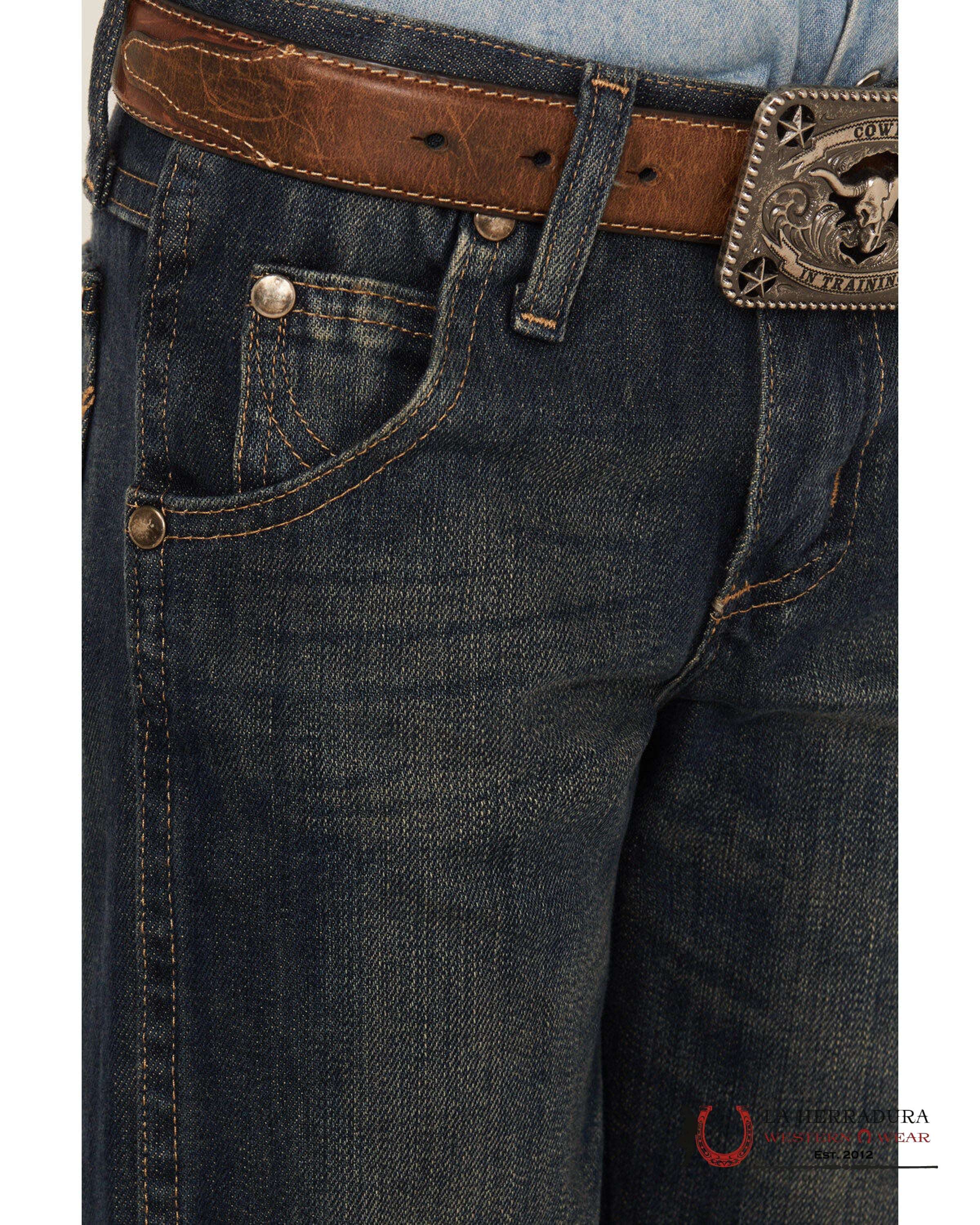 WRANGLER BOYS RELAXED STRAIGHT SLIM FITS OVER BOOTS 10JRT30RR NIÑOS