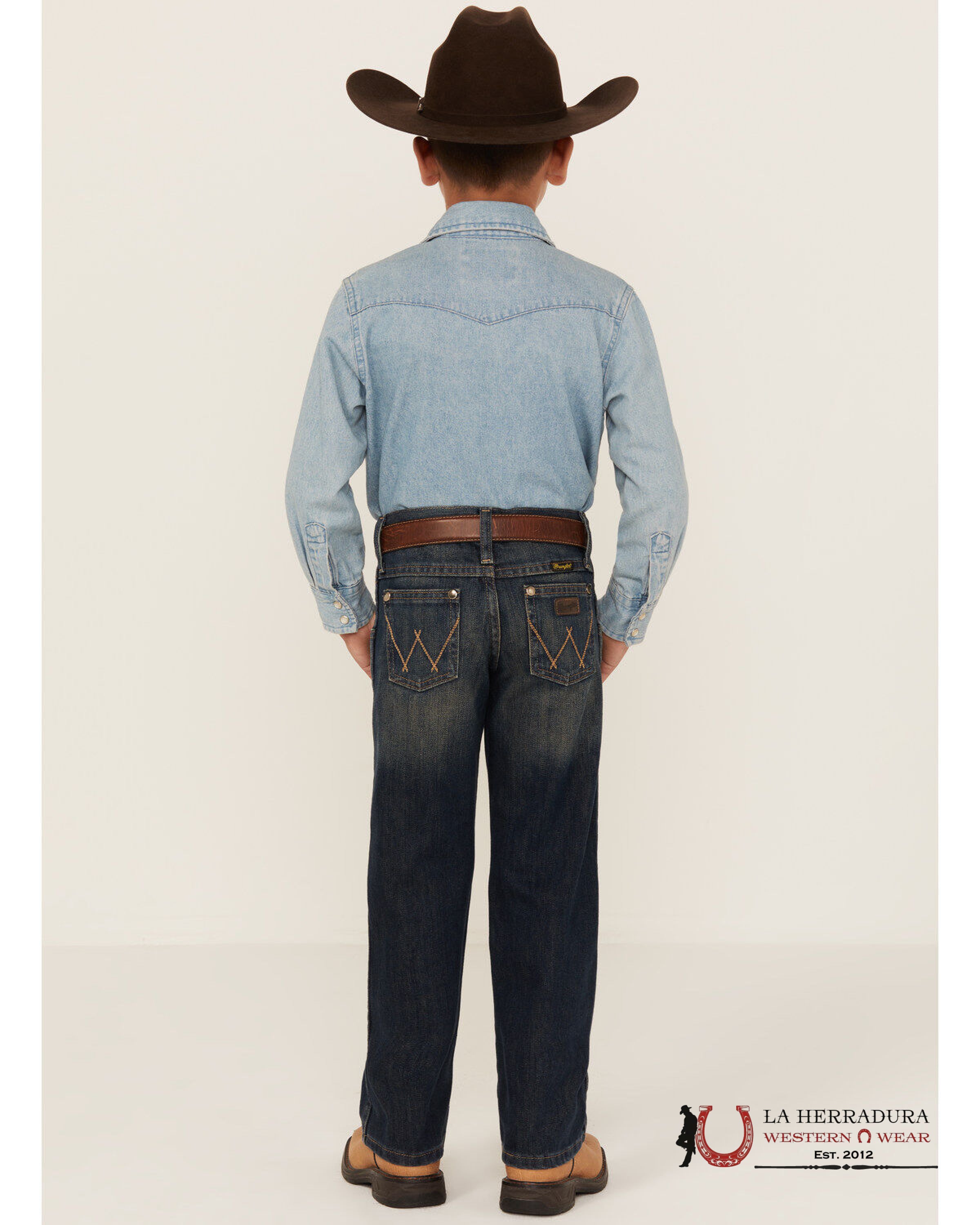 WRANGLER BOYS RELAXED STRAIGHT SLIM FITS OVER BOOTS 10JRT30RR NIÑOS