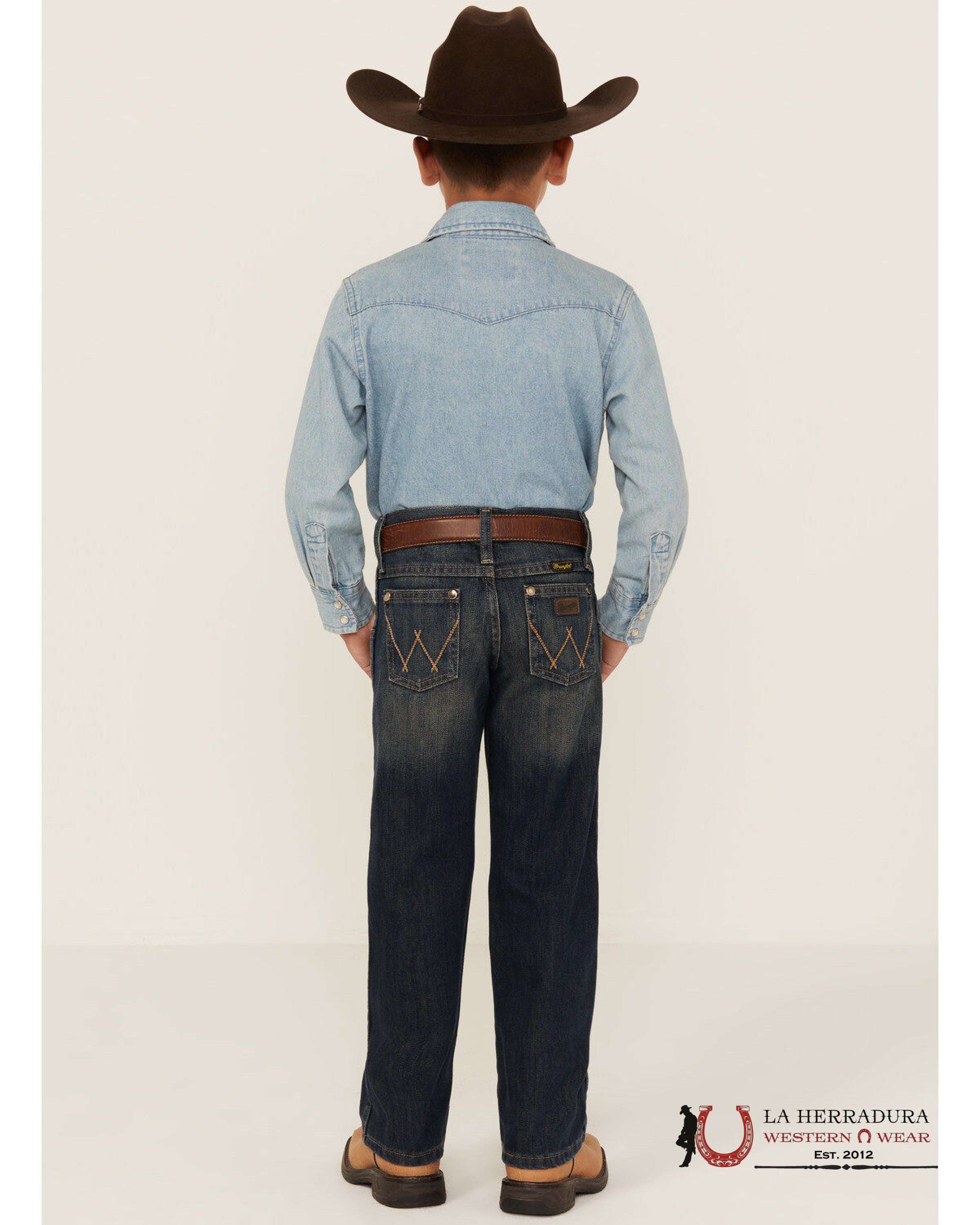 WRANGLER BOYS RELAXED STRAIGHT SLIM FITS OVER BOOTS 10JRT30RR NIÑOS