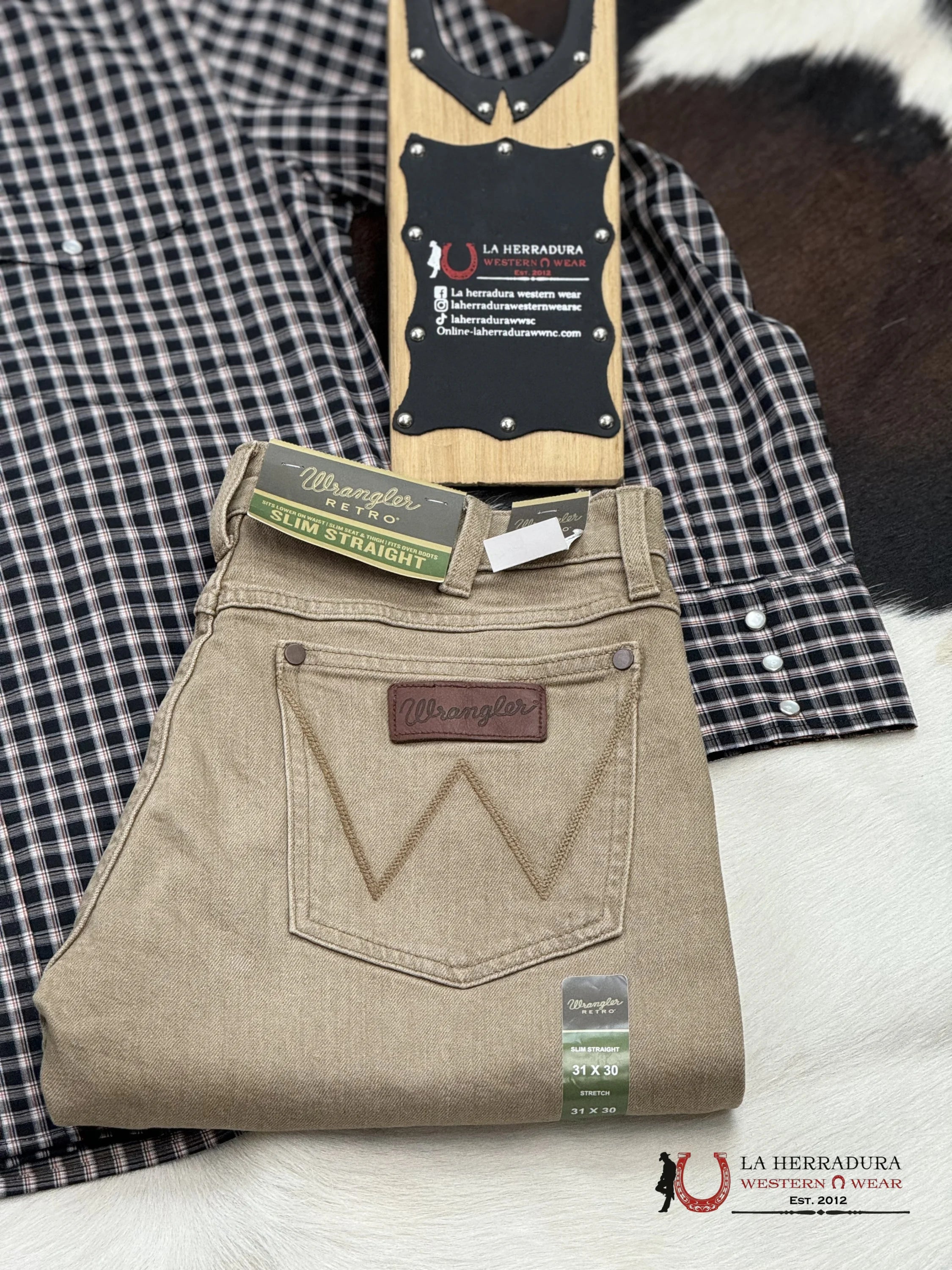 Wrangler Classic Black/Orange Long Sleeve 5370 Ropa Hombres