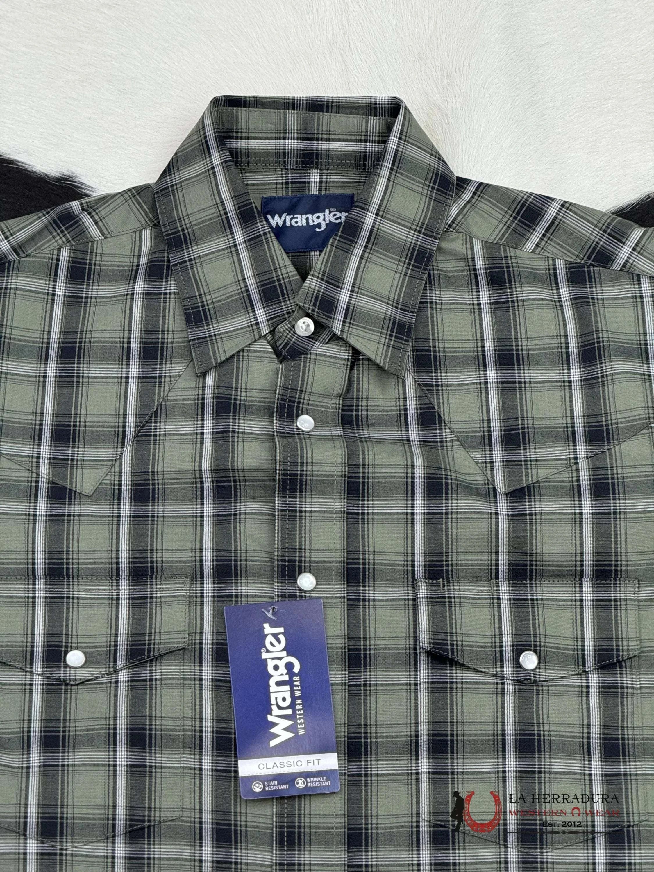 Wrangler Classic Fit Green Long Sleeve 5360 Ropa Hombres