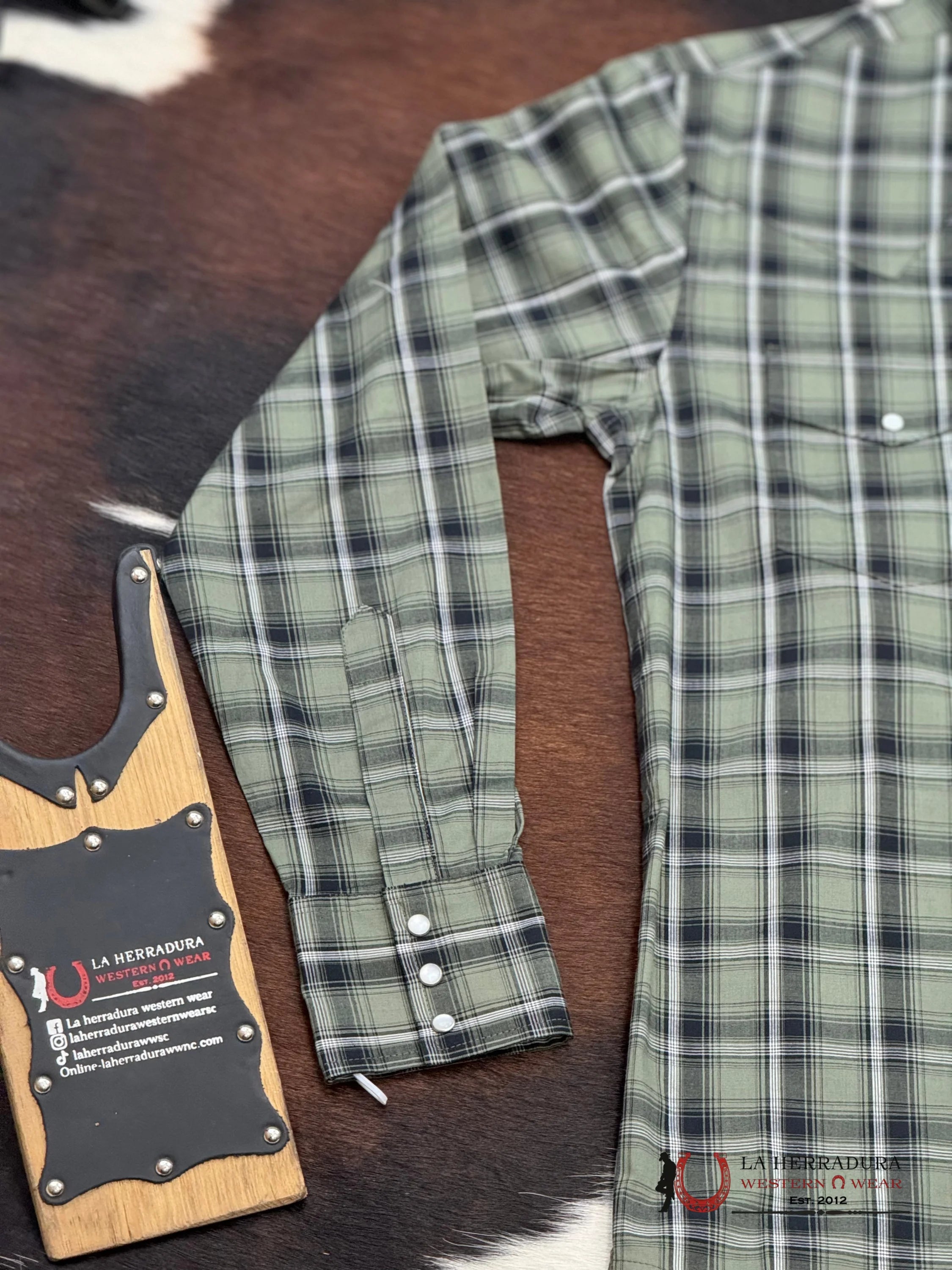 Wrangler Classic Fit Green Long Sleeve 5360 Ropa Hombres