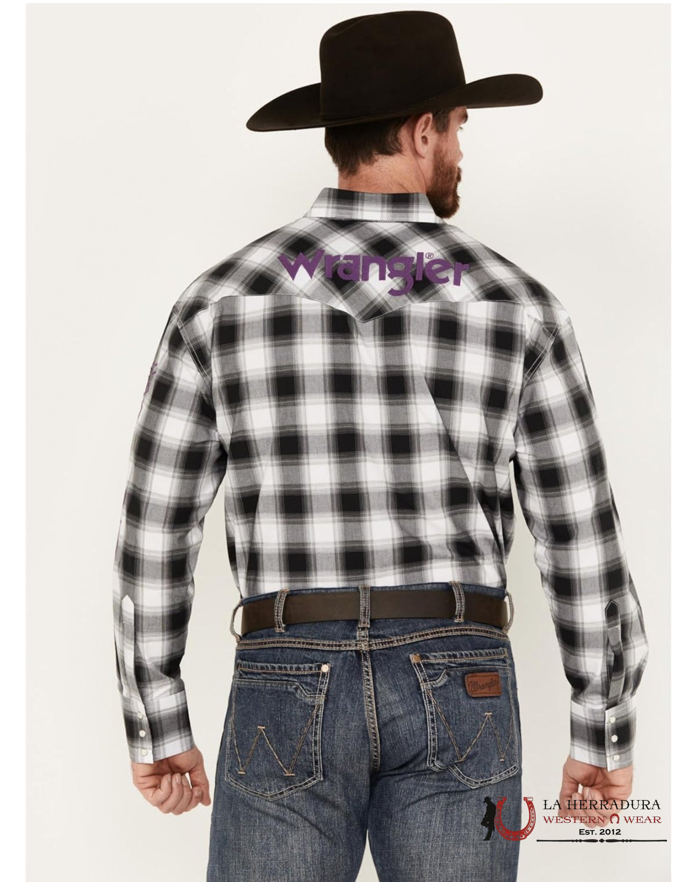 WRANGLER CLASSIC FIT LONG SLEEVE BLACK/PURPLE 7777 ROPA HOMBRES