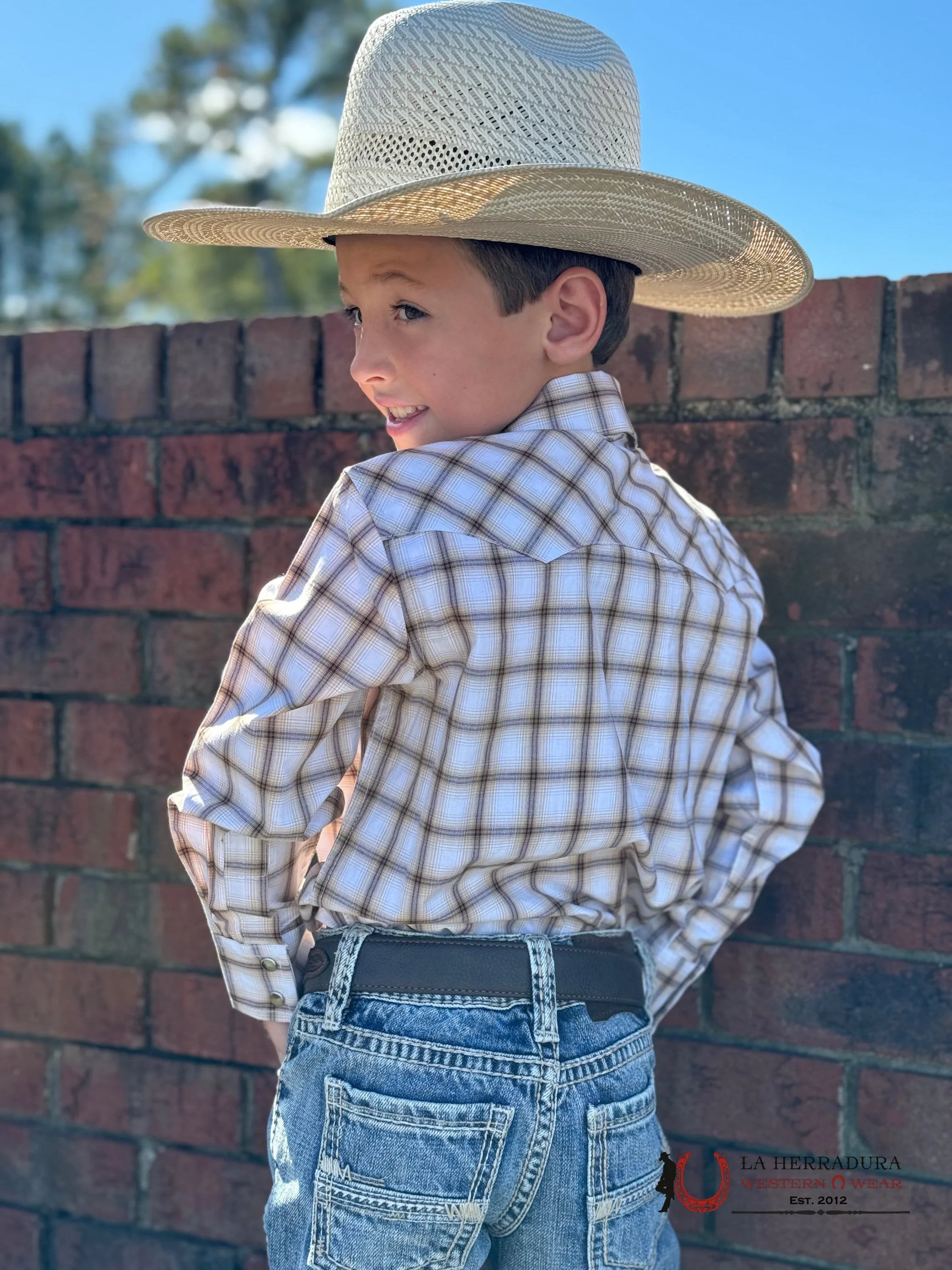 Wrangler Classic Shirt Beige Niños